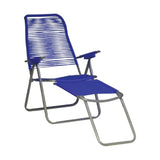 Sedia Sdraio con Poggiapiedi Metal F.A.R. Cordonata Pieghevole Tortora in Ferro e PVC