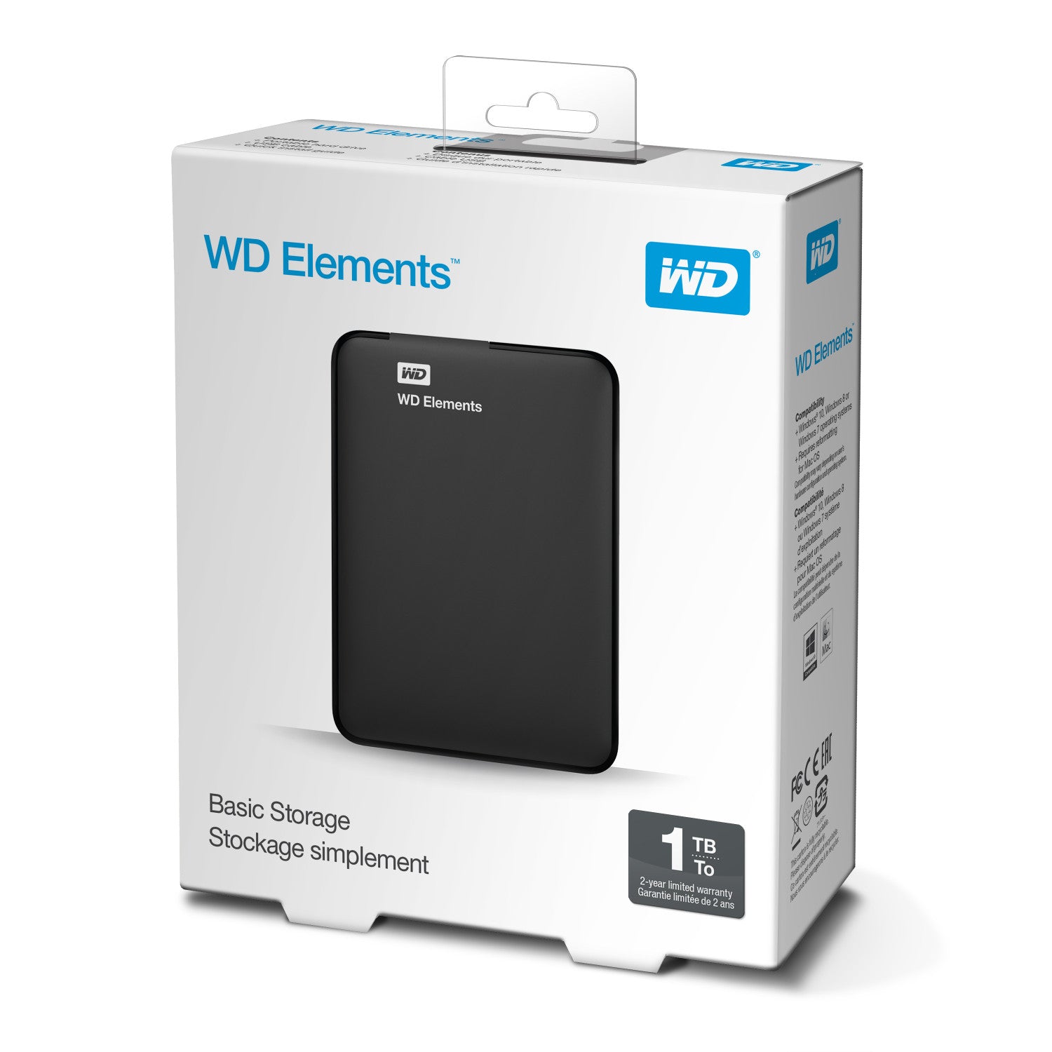 Western Digital WD Elements Portable disco rigido esterno 1000 GB Nero