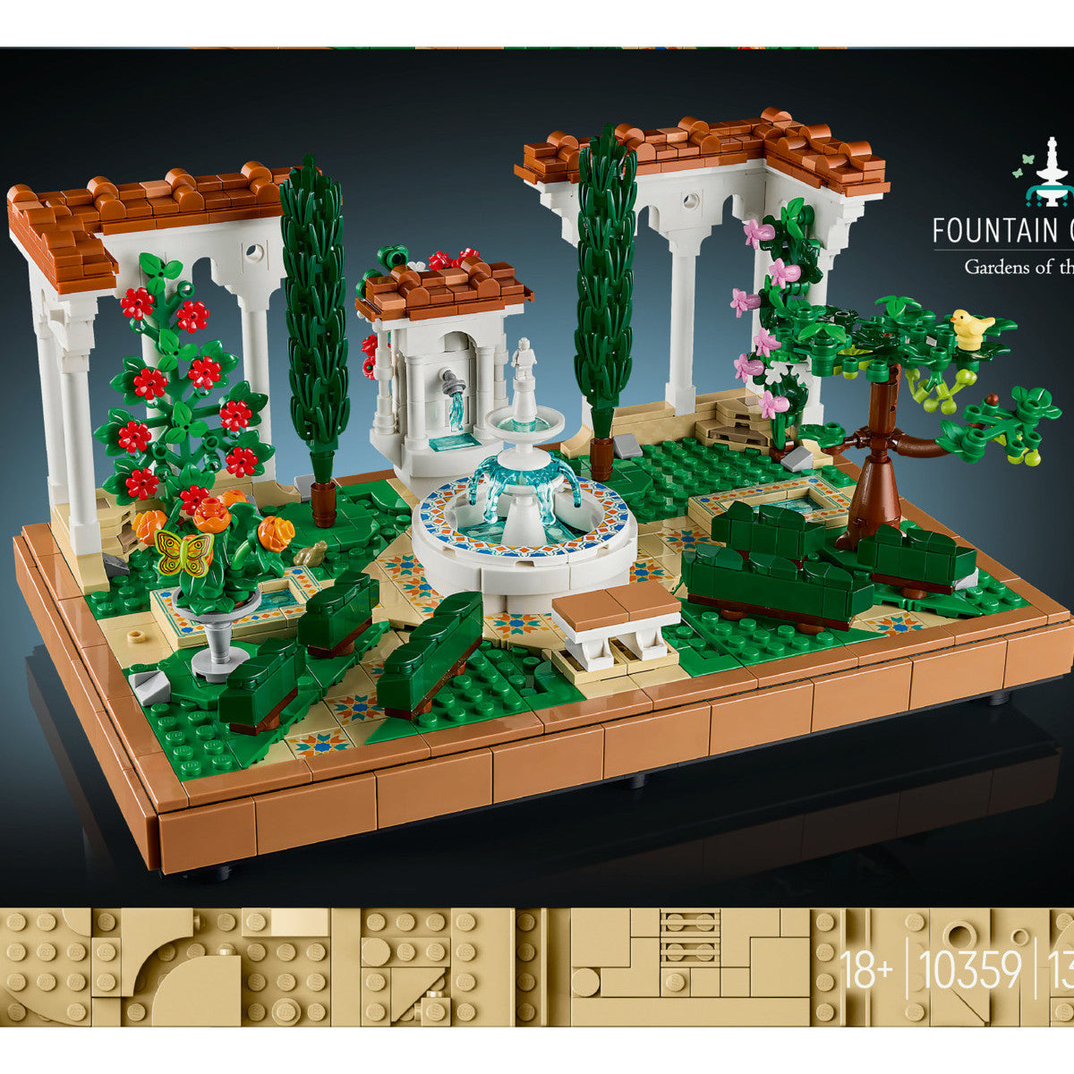 LEGO Icons 10359 Giardino della Fontana Set da Costruzione 1302 Pezzi 18 Anni