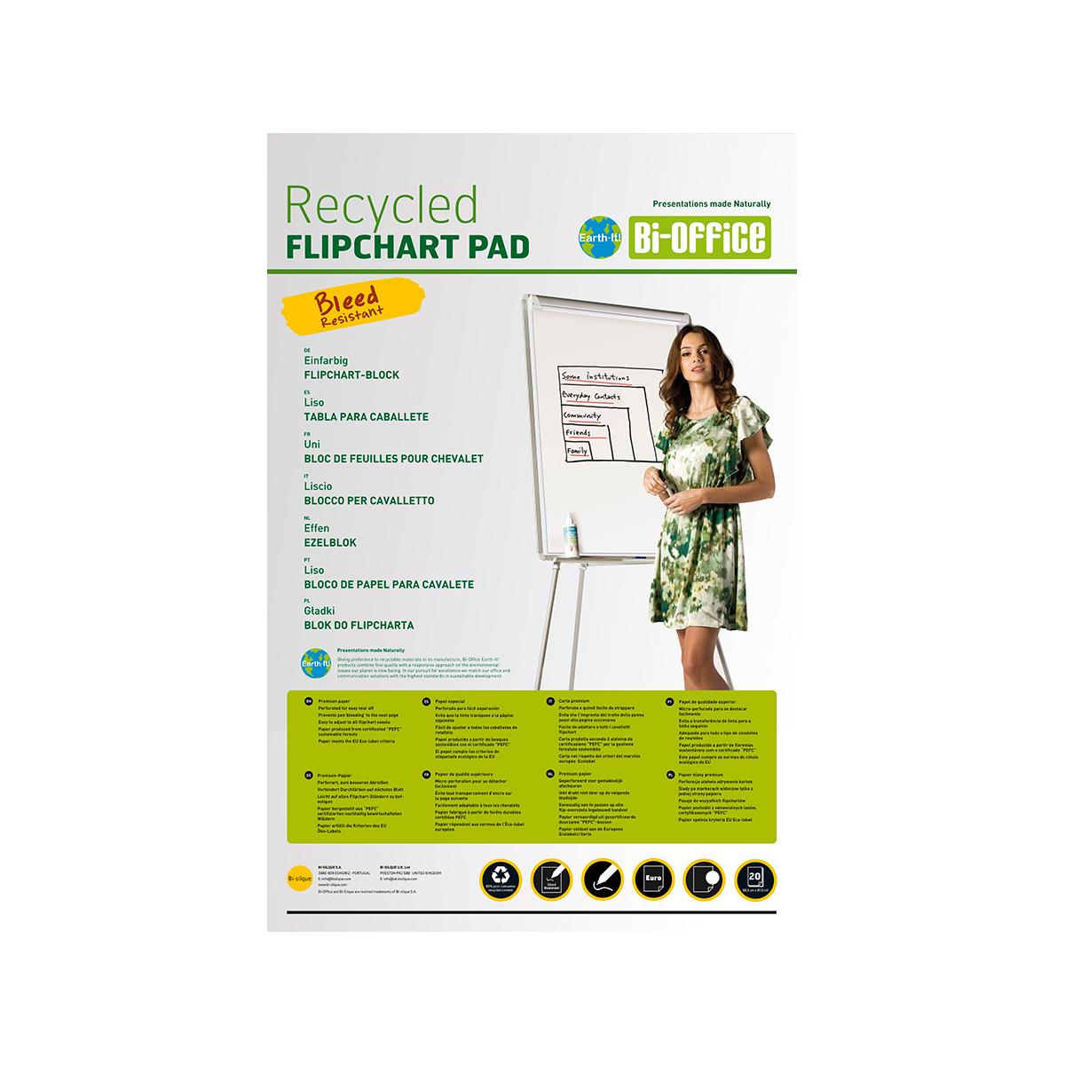 Bi-Office FL0325003 blocco per lavagne e accessori Libera installazione Carta Bianco