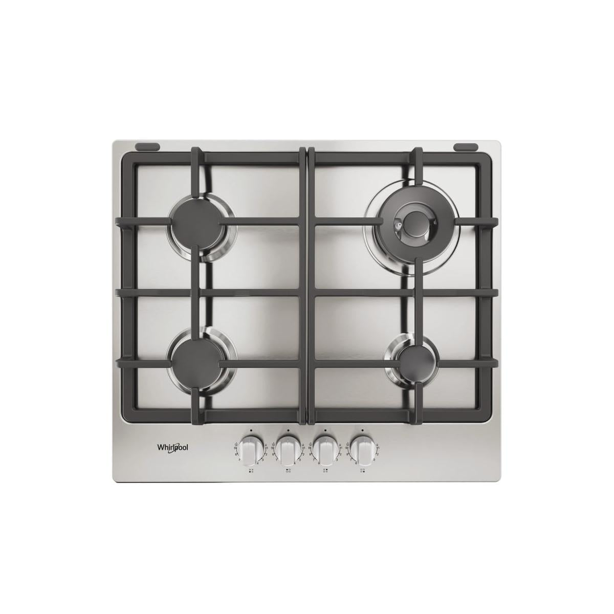 Whirlpool TGML 661 IX R Piano Cottura Stainless Steel da Incasso 58 Cm Gas 4 Fornelli Acciaio