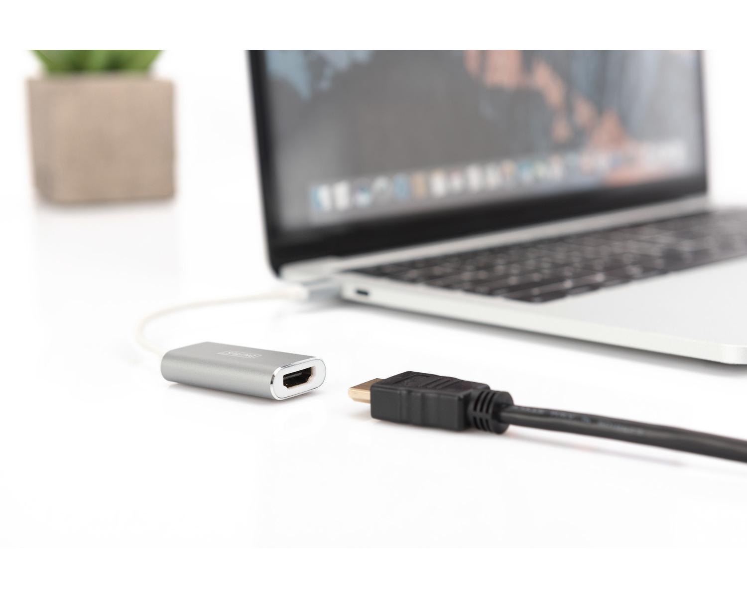 Digitus DA70836 Adattatore Grafico Hdmi 4 K Usb 3.0 Argento