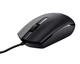 Trust Basi Mouse Ambidestro USB tipo A Ottico 1200 DPI Nero
