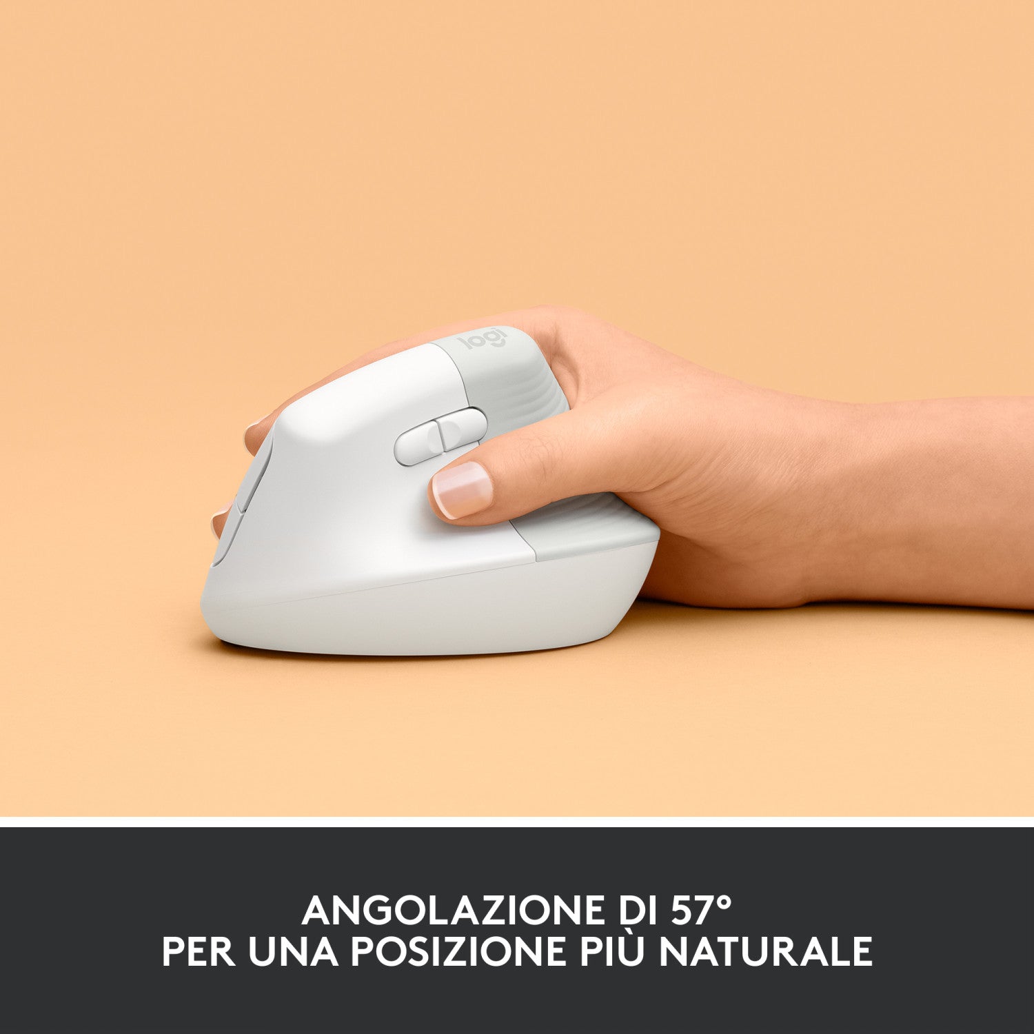 Logitech Lift mouse Mano destra RF senza fili Bluetooth Ottico 4000 DPI