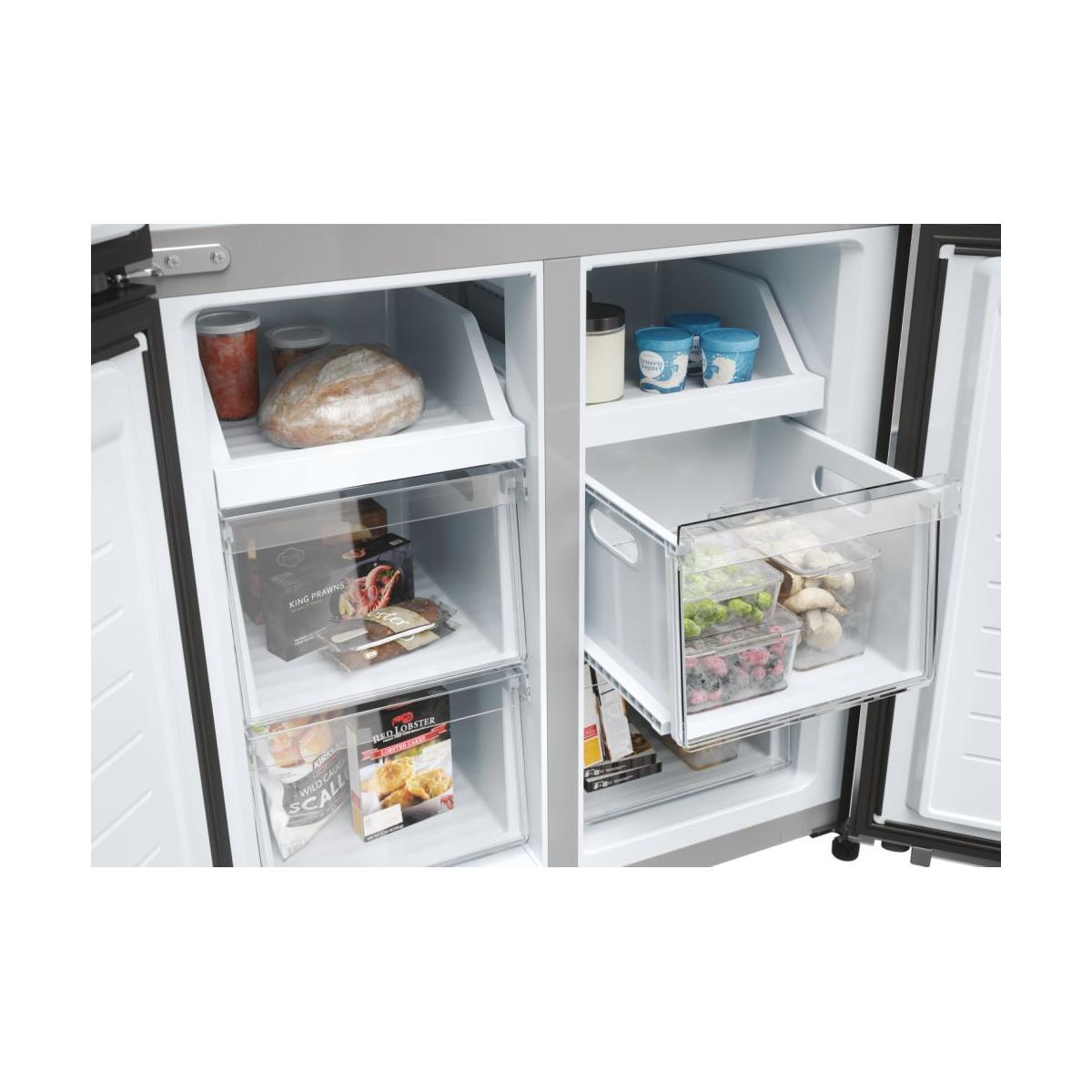 Haier Cube 83 Serie 3 Multidoor HCR3818ENMM ClasseE 467lt-Platino, Stainless steel