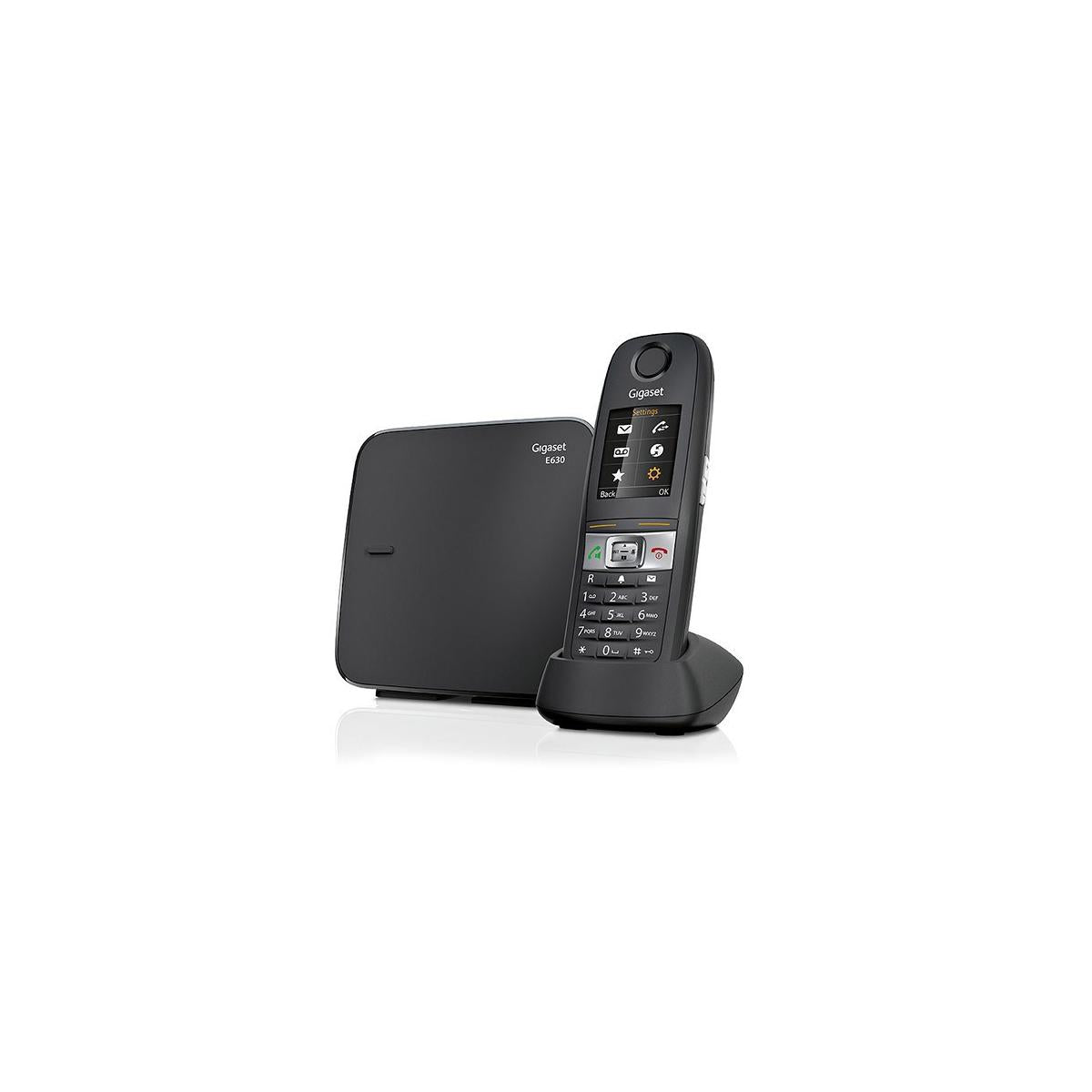 Telefono Fisso Gigaset E630 Cordless DECT Identificatore di Chiamata Nero