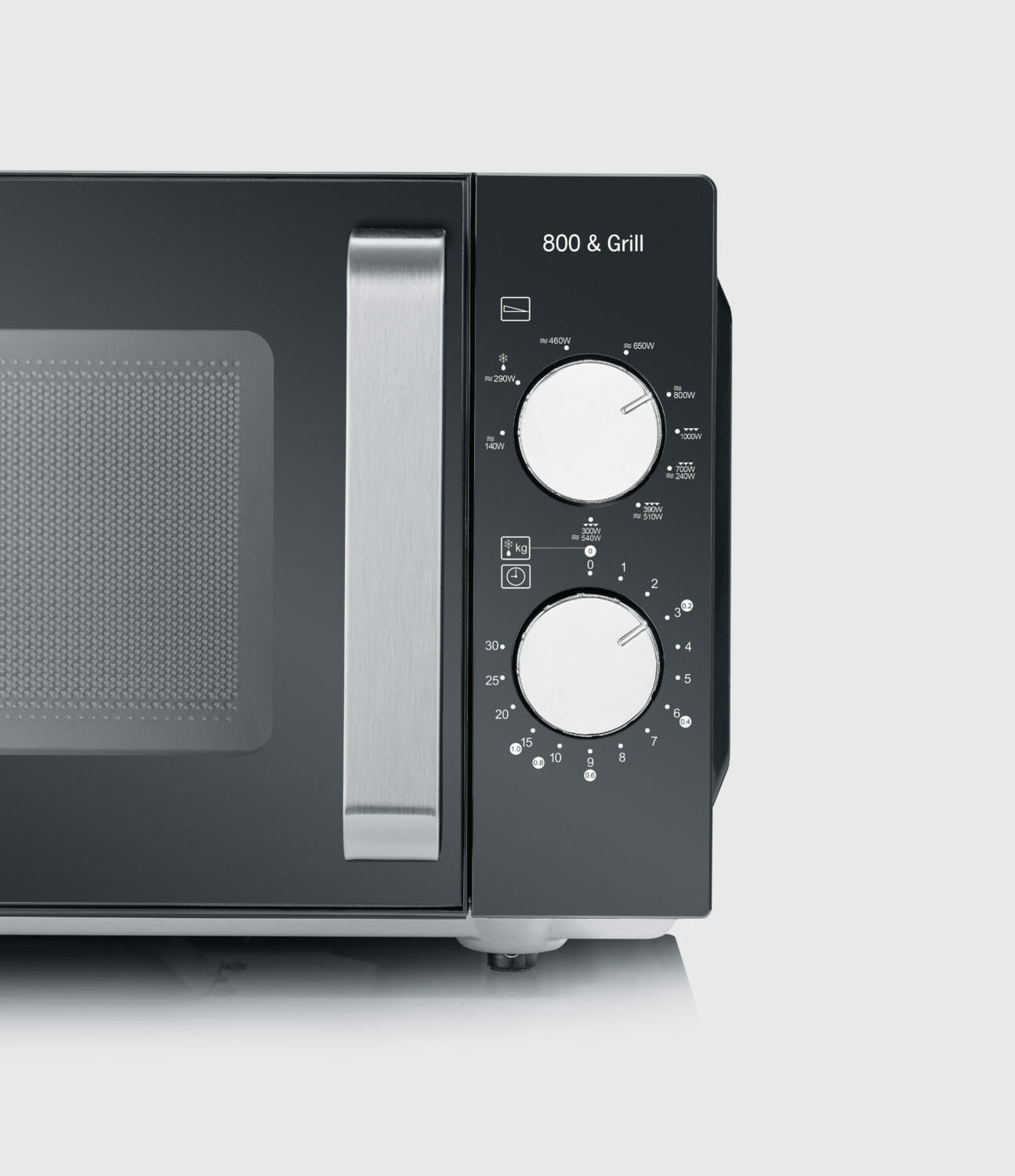 Severin MW 7762 forno a microonde Nero, Acciaio inox Microonde con grill Superficie piana 20 L 800 W