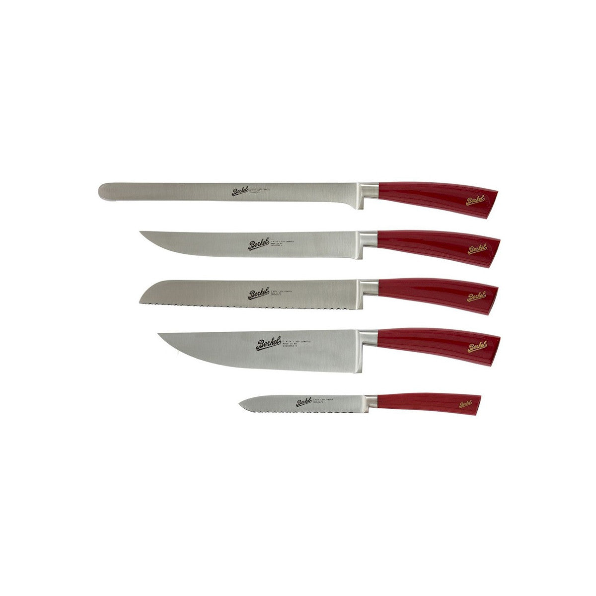 Berkel Set Di Coltelli Con Ceppo Elegance 5 Pezzi Acciaio Inox