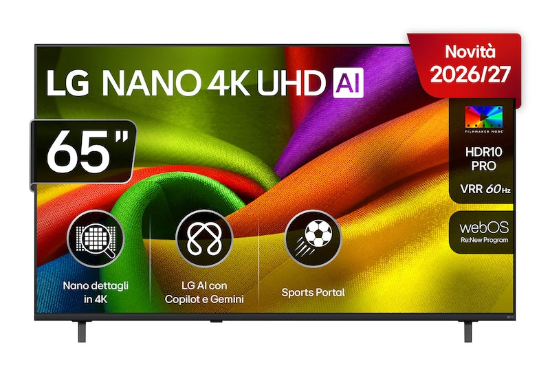 LG 65NU85CB6LA TV 65 4K UHD NanoCell Smart TV HDR Nero