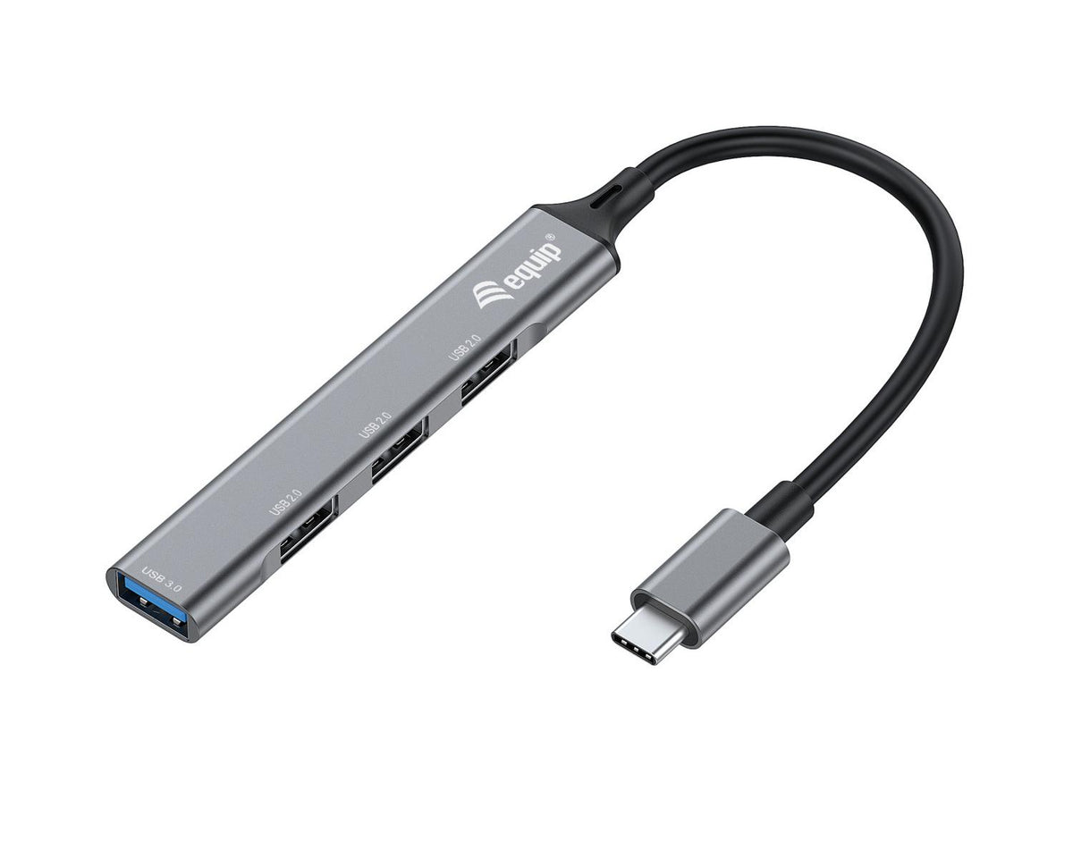 Equip 128961 hub di interfaccia USB 3.2 Gen 1 (3.1 Gen 1) Type-C 5000 Mbit/s Nero, Grigio