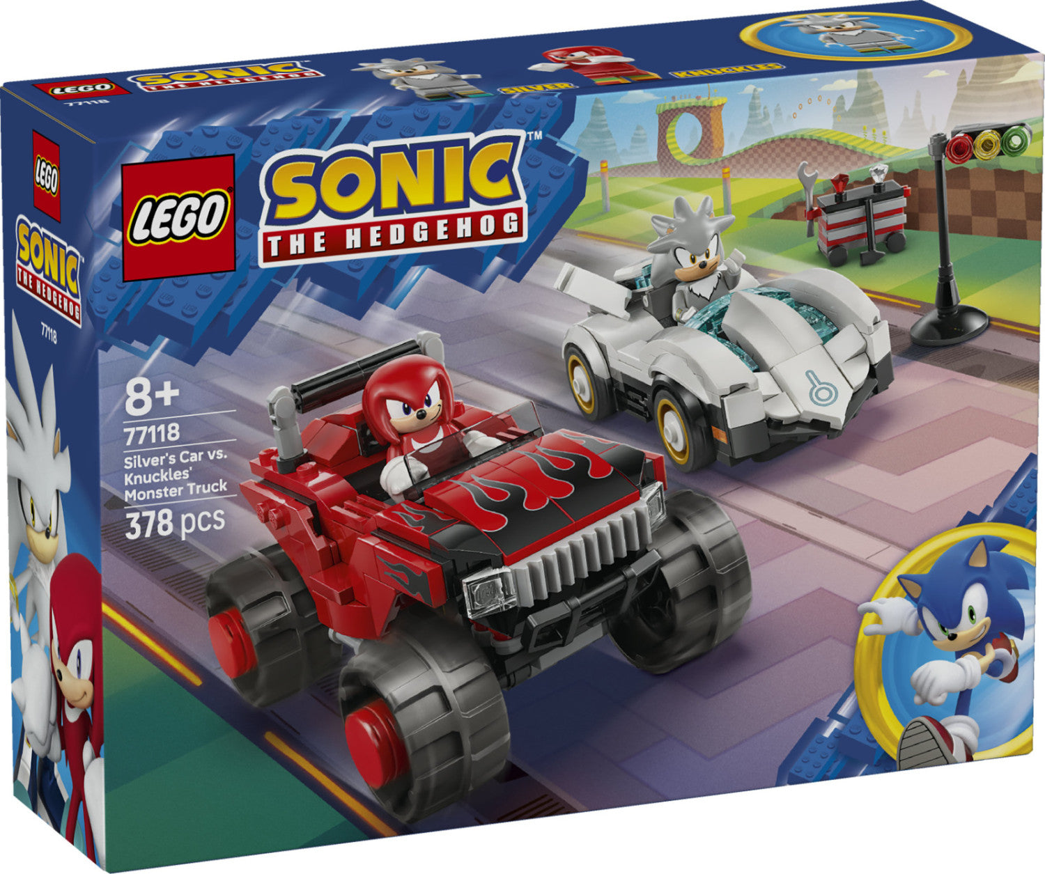 LEGO Sonic the Hedgehog Auto di Silver vs Monster Truck di Knuckles 77118 Set da Costruzione 378 Pezzi per Bambini 8