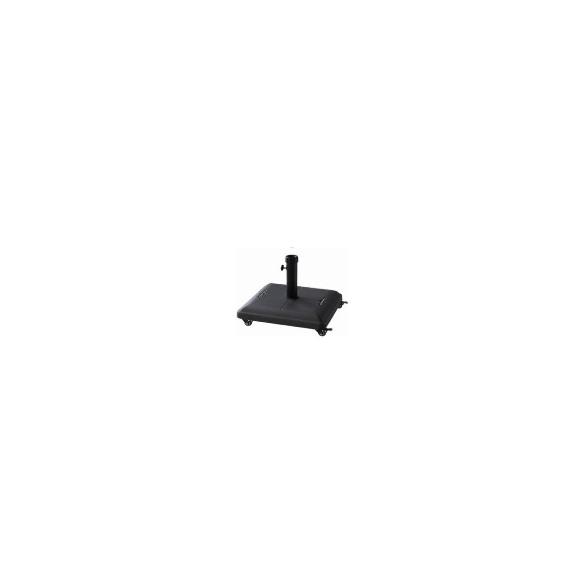 Amicasa Base Ombrellone NTH37 con Ruote 37 Kg Policarbonato Nero 500x500x80 mm