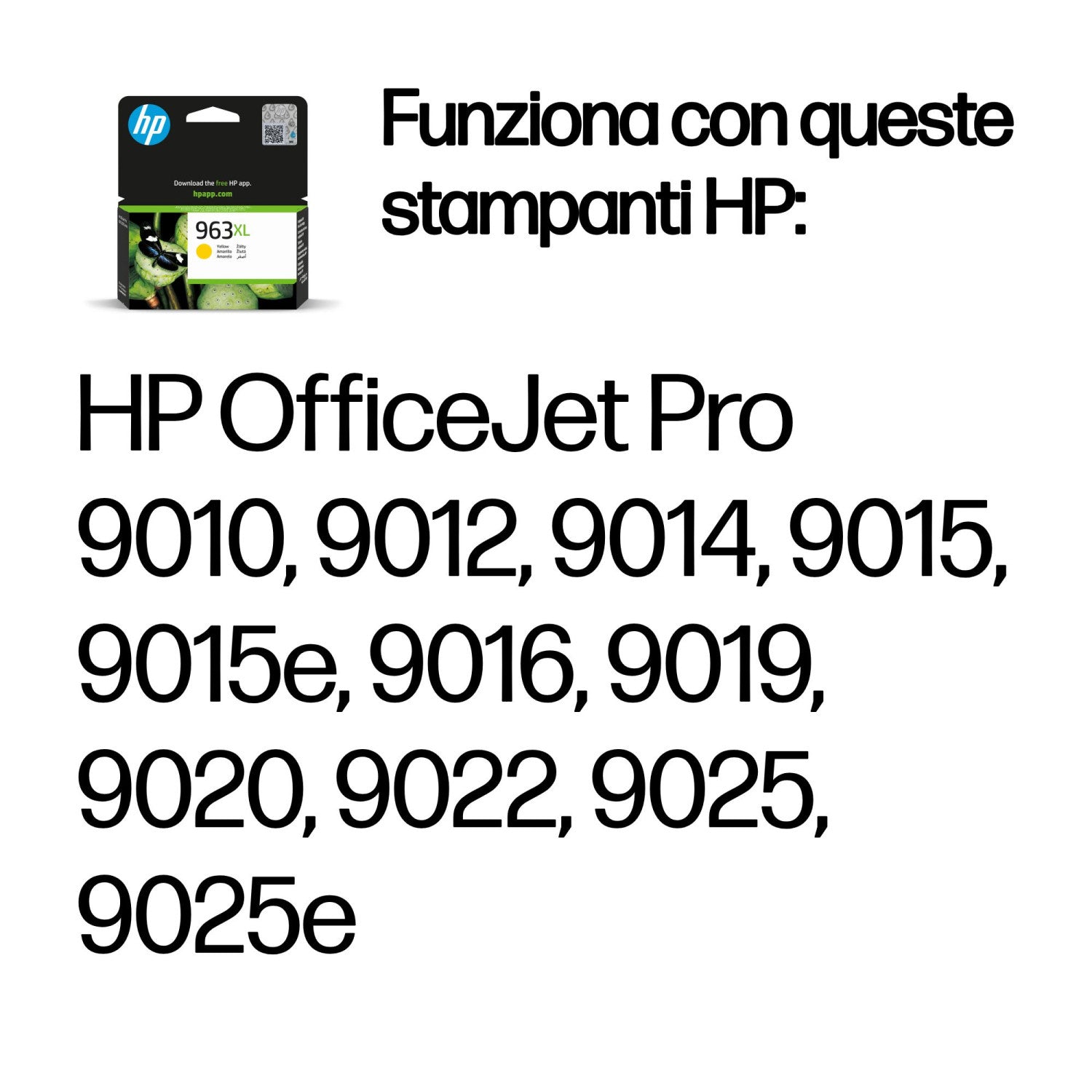 HP Cartuccia di inchiostro giallo originale 963XL ad alta capacità