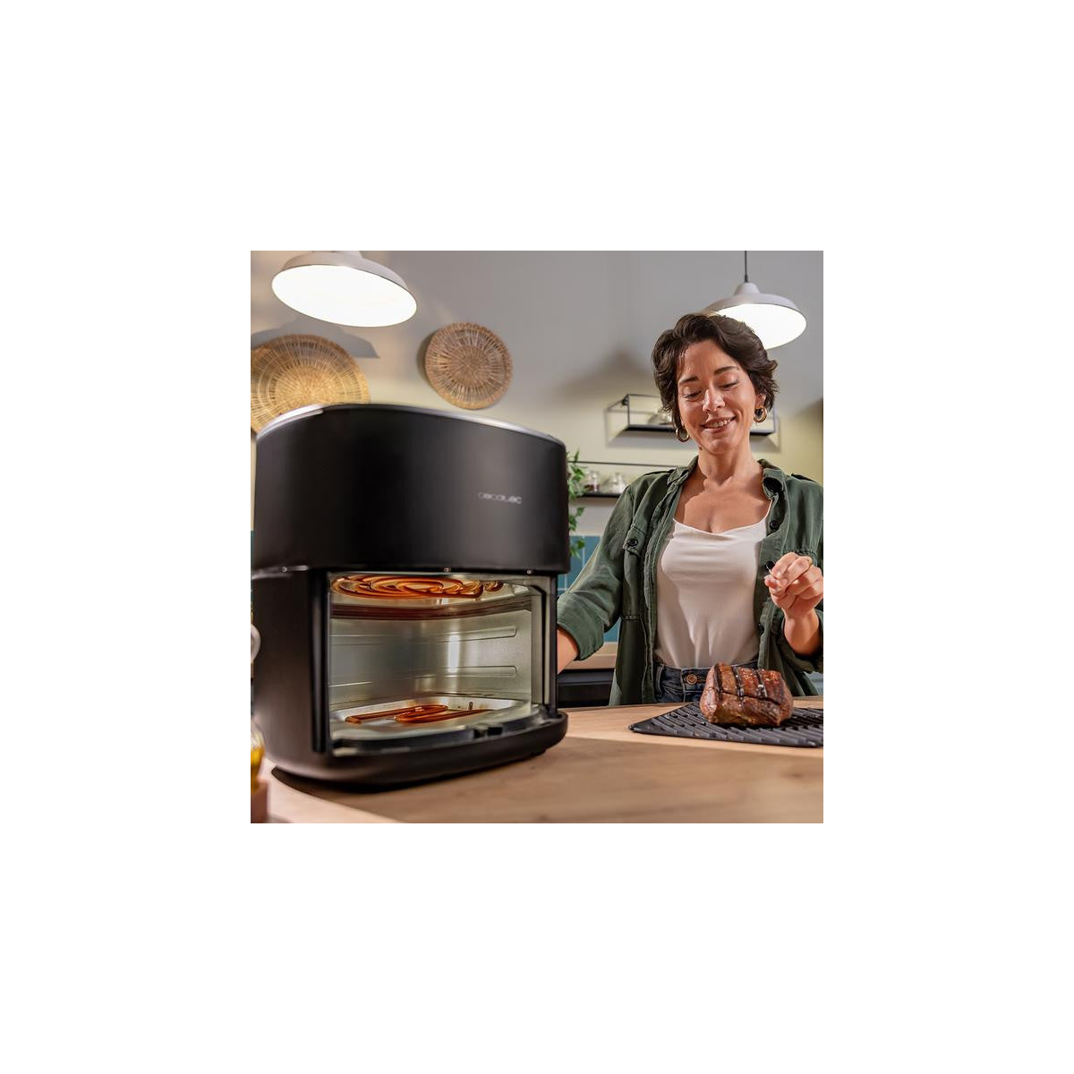 Cecotec Cecofry Grill Duoheat 6500 Friggitrice ad aria calda Singolo 6,5 L Indipendente 2200 W Nero