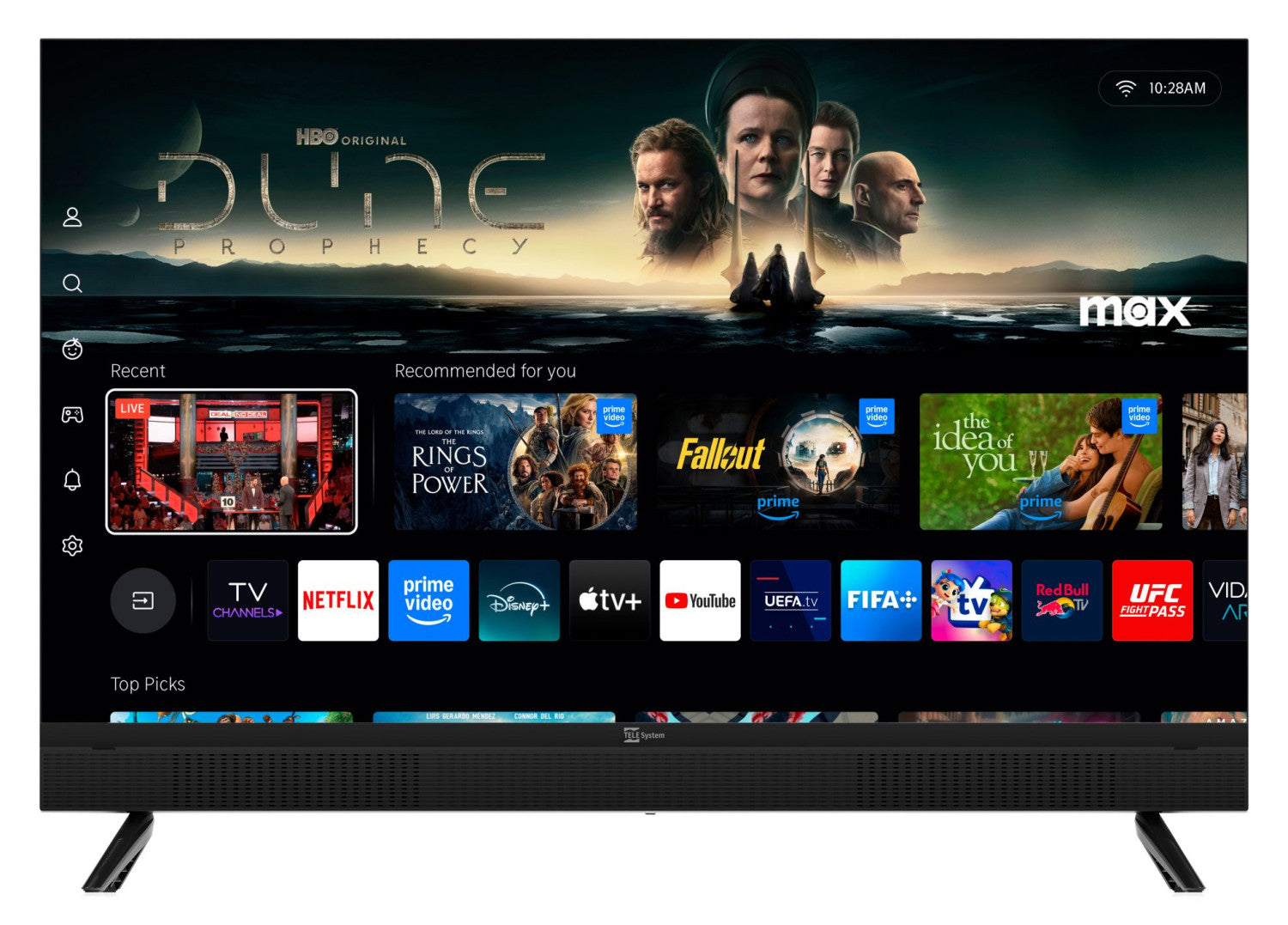 TELE System SONIC 32FL SMV15 81,3 cm (32") HD Smart TV Wi-Fi Nero 200 cd/m²