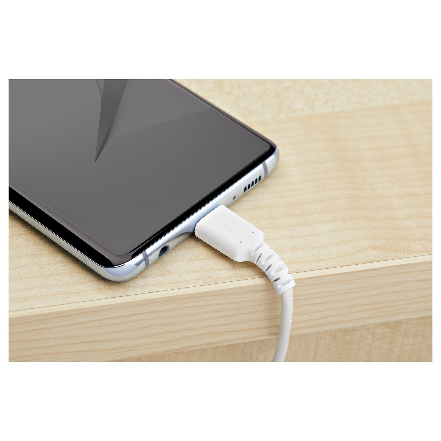 StarTech.com Cavo di Ricarica USB-A a USB-C da 2m - Resistente Cavetto USB-C di Ricarica Veloce e Sync da USB 2.0 a USB Type C 3A - Rivestimento in TPE e Fibra Aramidica M/M Bianco - Samsung S10, Ipad Pro, Pixel