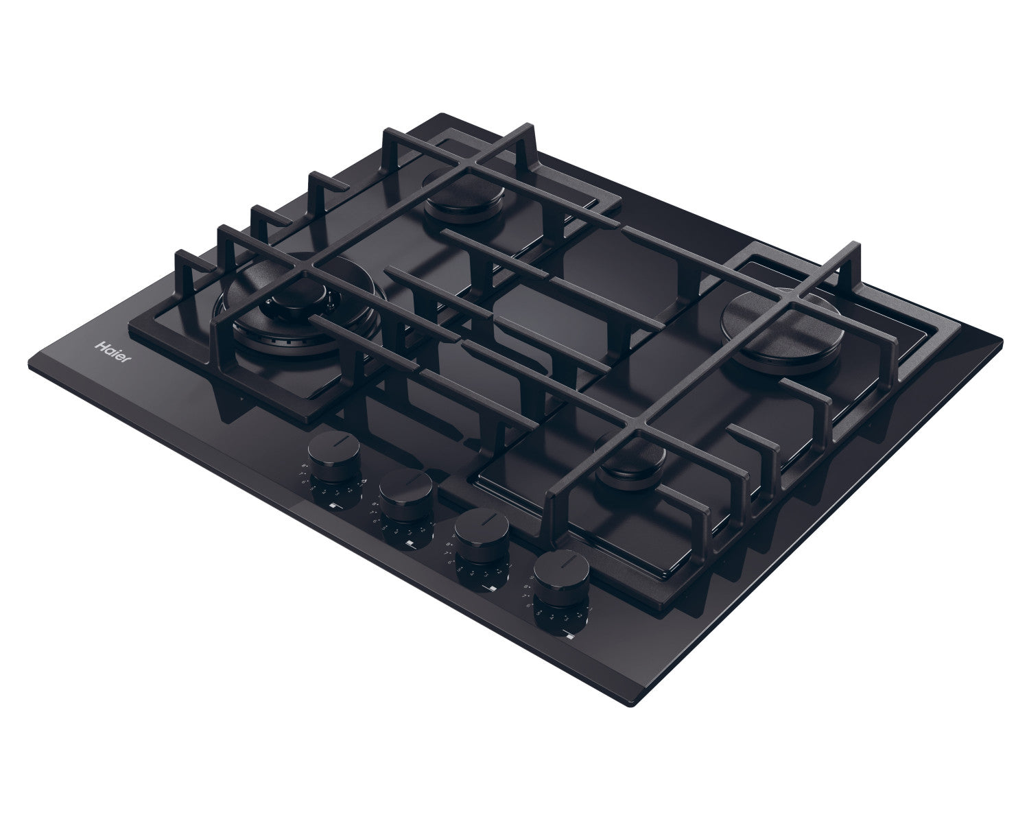 Haier Series 4 HAVG6BF4TB-PB Piano cottura Nero Da incasso 60 cm Gas 4 Fornelli