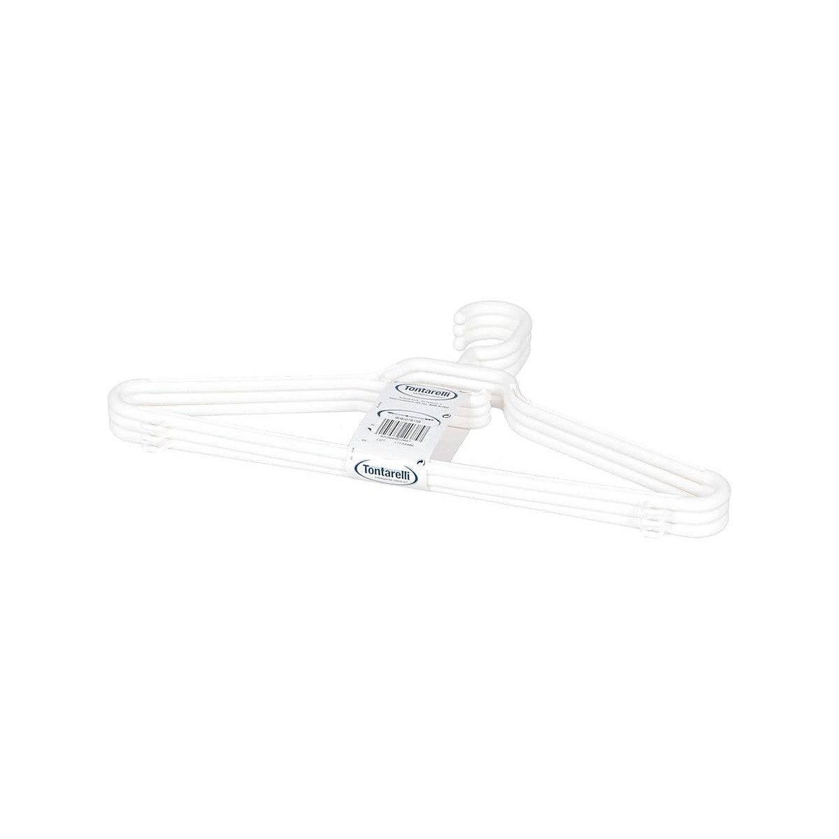 Tontarelli Set 3 Appendiabiti Maxi Con Graffa E Portacintura Bianco