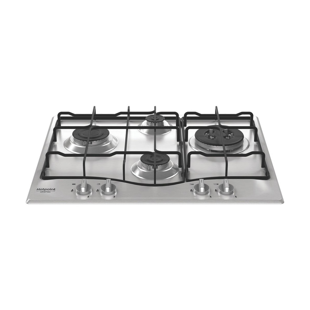 Hotpoint Ariston PCN R643N T/IX/HA Piano cottura 60 cm, griglie smaltate effetto ghisa, 4 fuochi di cui 1 tripla corona