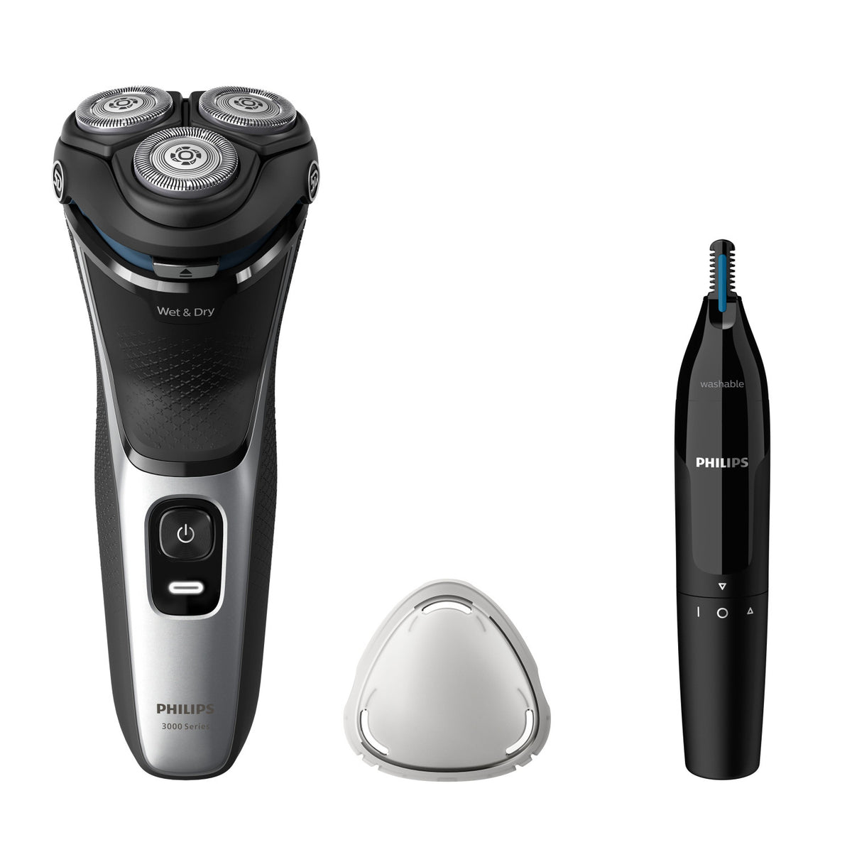 Philips S3143/02 rasoio elettrico Rotazione Trimmer Nero, Argento