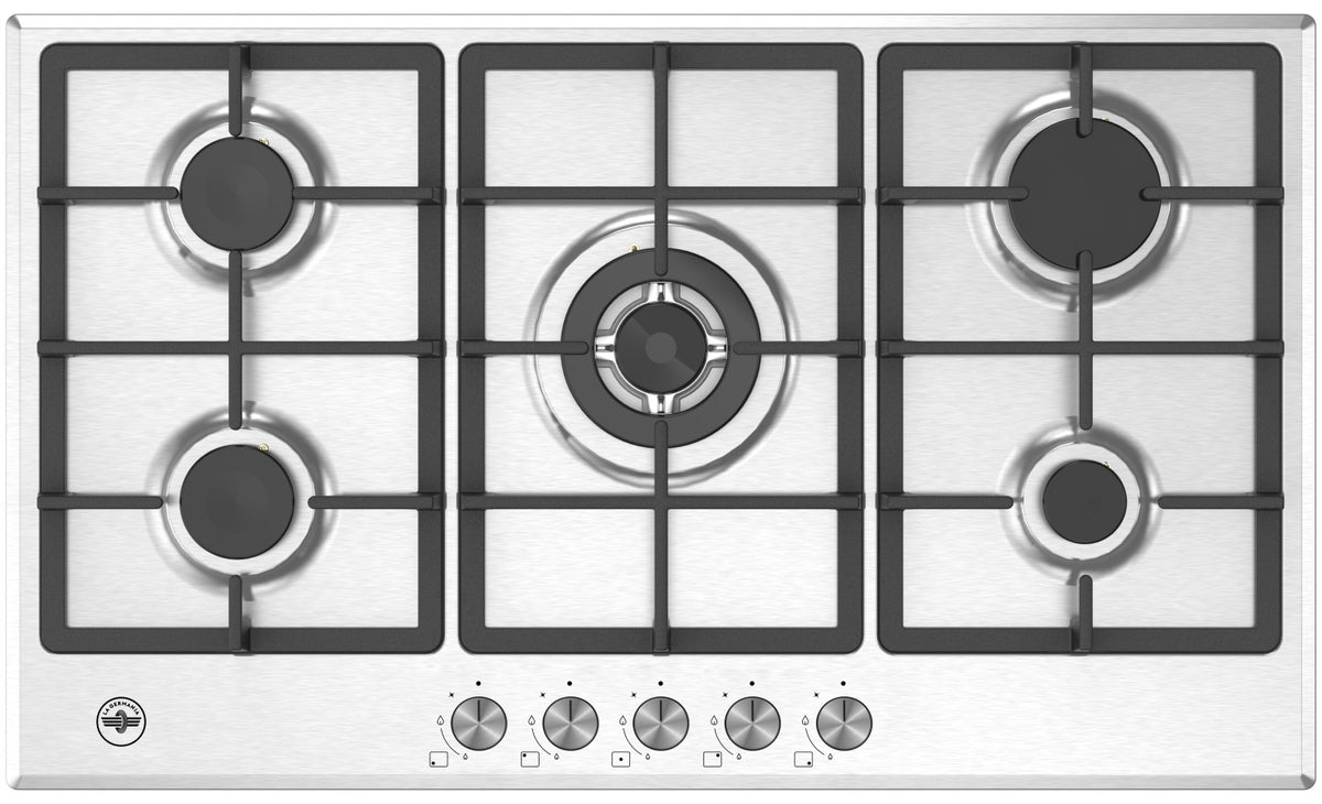 Bertazzoni La Germania P905CLAGXV piano cottura Acciaio inox Da incasso 90 cm Gas 5 Fornelli