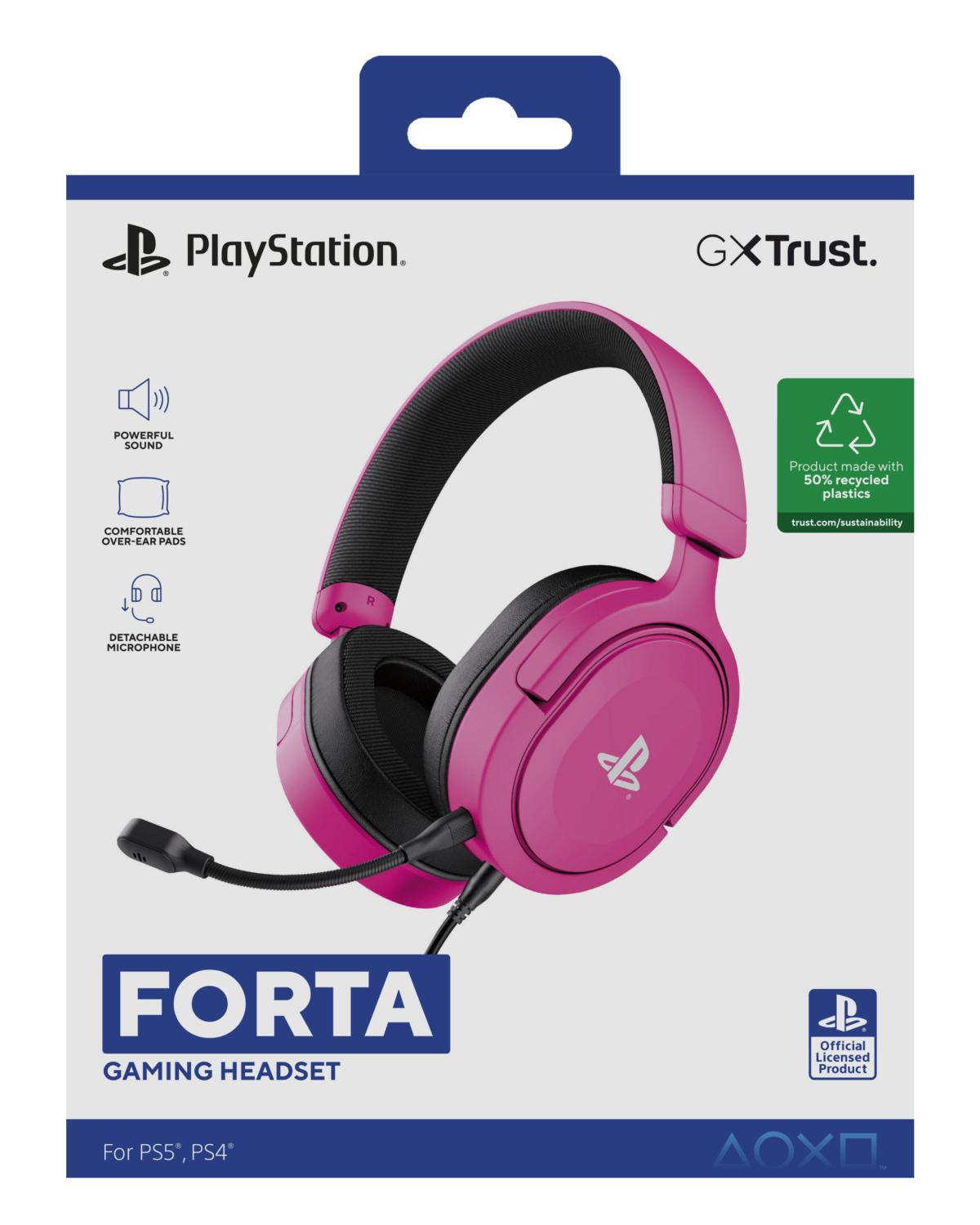 Trust GXT 498P Forta Auricolare Cablato A Padiglione Gaming Rosa