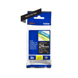 Brother TZE-355 nastro per etichettatrice Bianco su nero