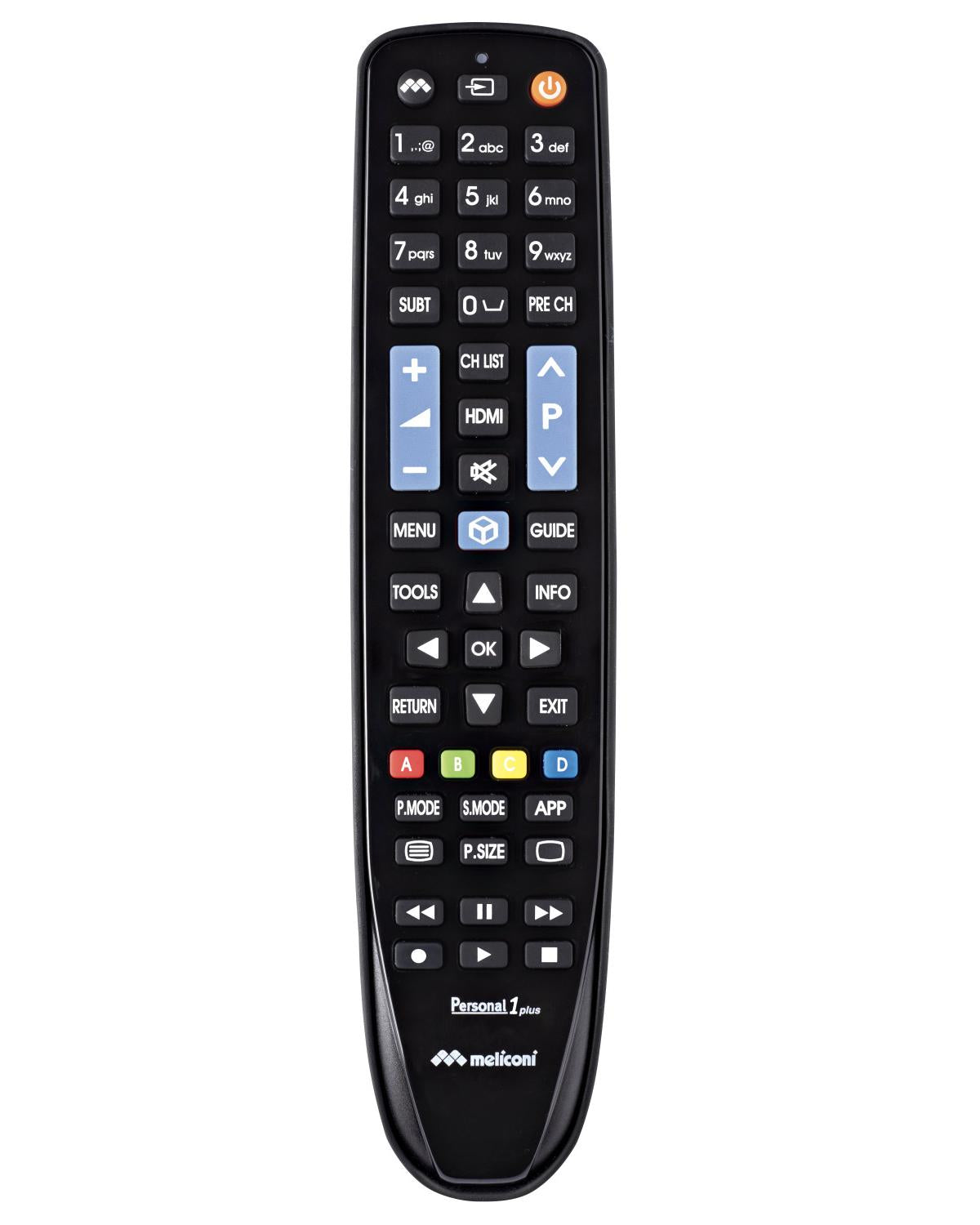 Meliconi Gumbody Personal 1 Plus Telecomando IR Wireless TV Nero
