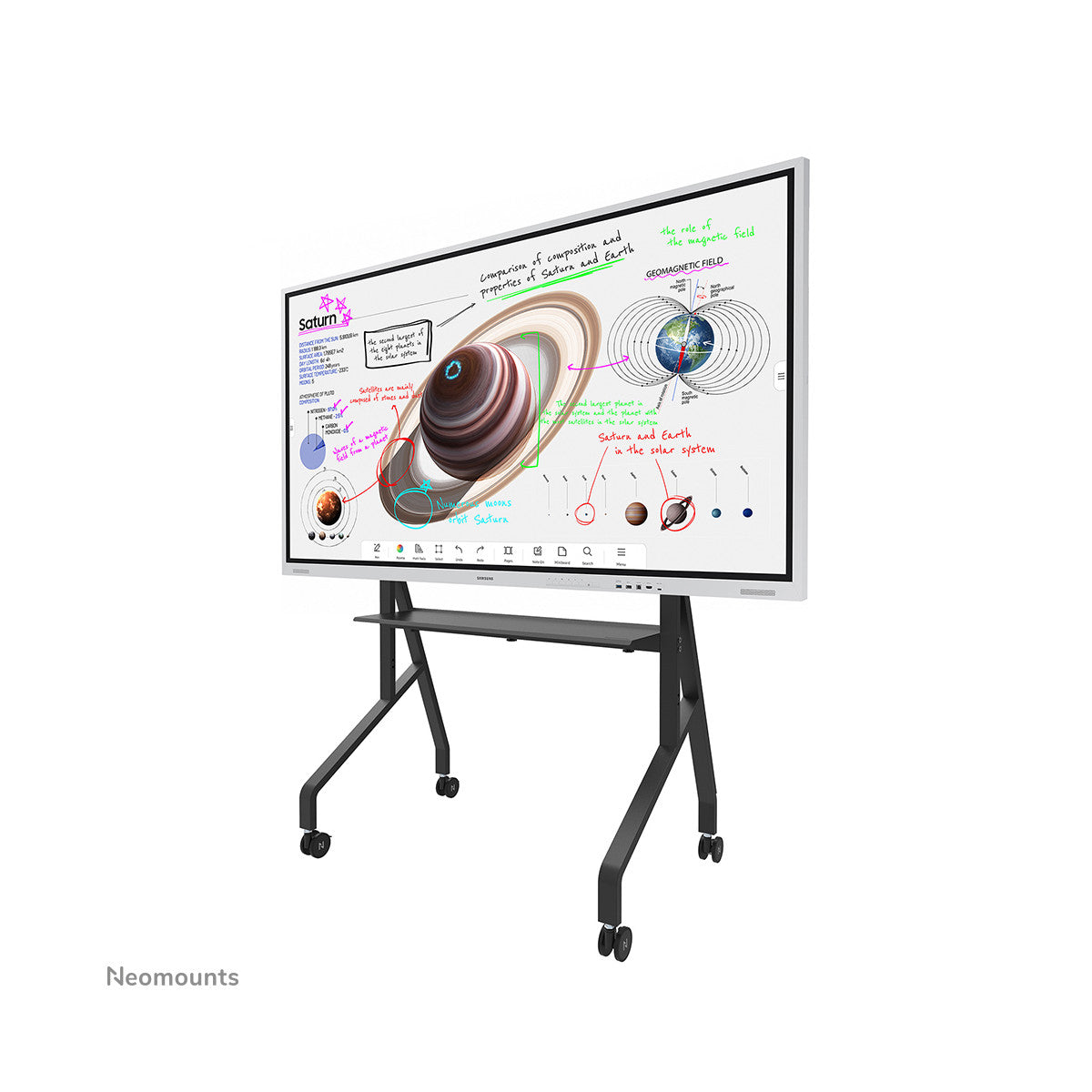 Neomounts FL50-525BL1 Carrello TV 55-86" - installazione rapida - TÜV