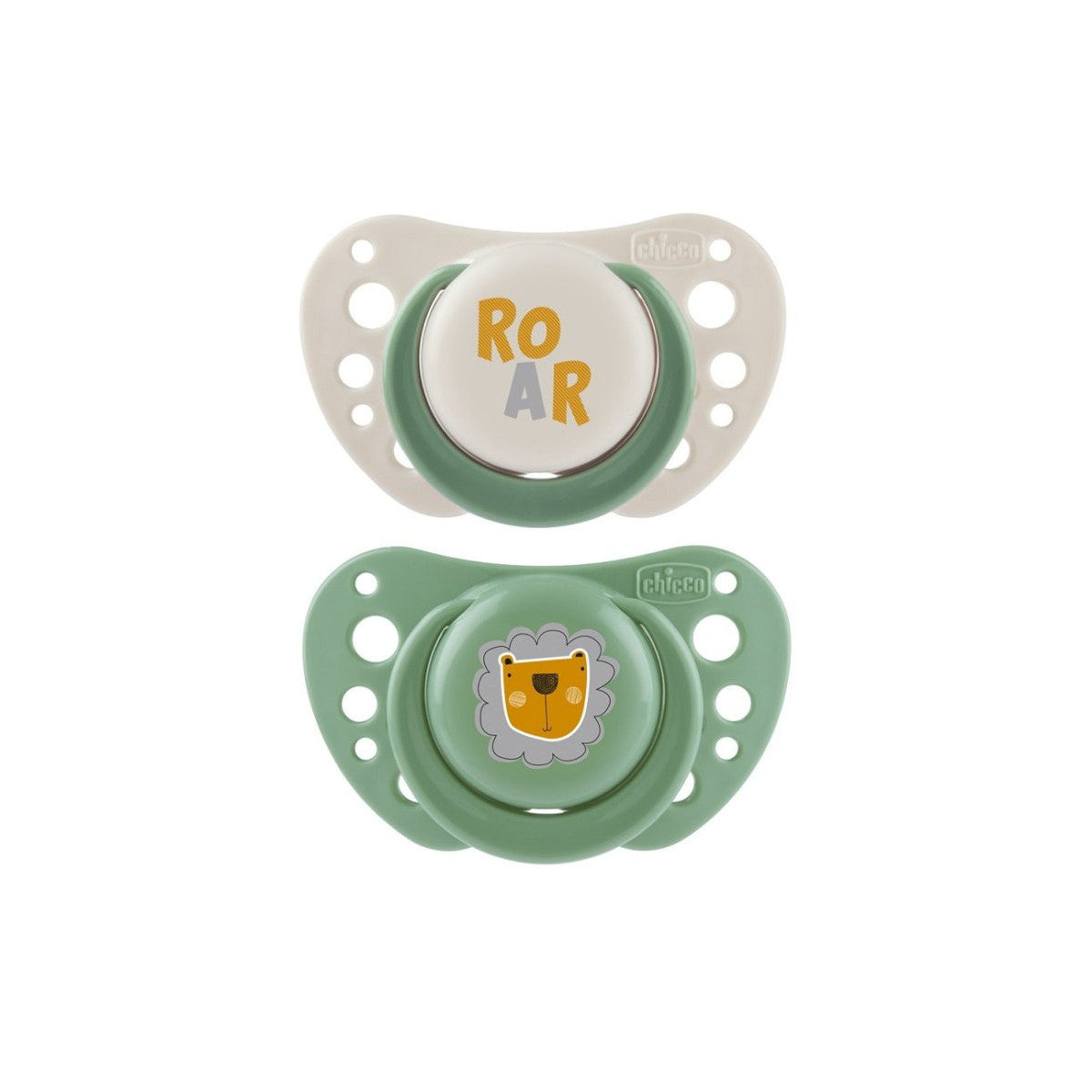Chicco Physioforma Air Succhietto In Silicone Verde 2-6 Mesi, 2 Pezzi