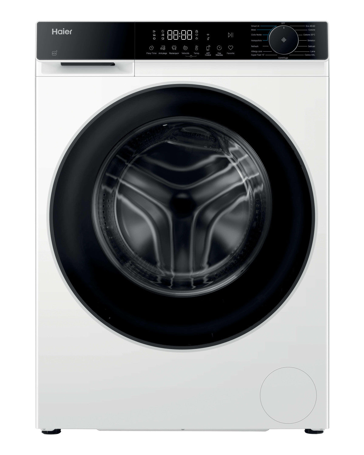 Haier X Series 5 , Lavatrice Carica Frontale 14 KG, 20% più efficente della classe A, 1400 giri, Bianco, AI PowerDrive, Vapore, Wi-Fi, Smart AI, Super Fast 15', HW140BP14357U1IT