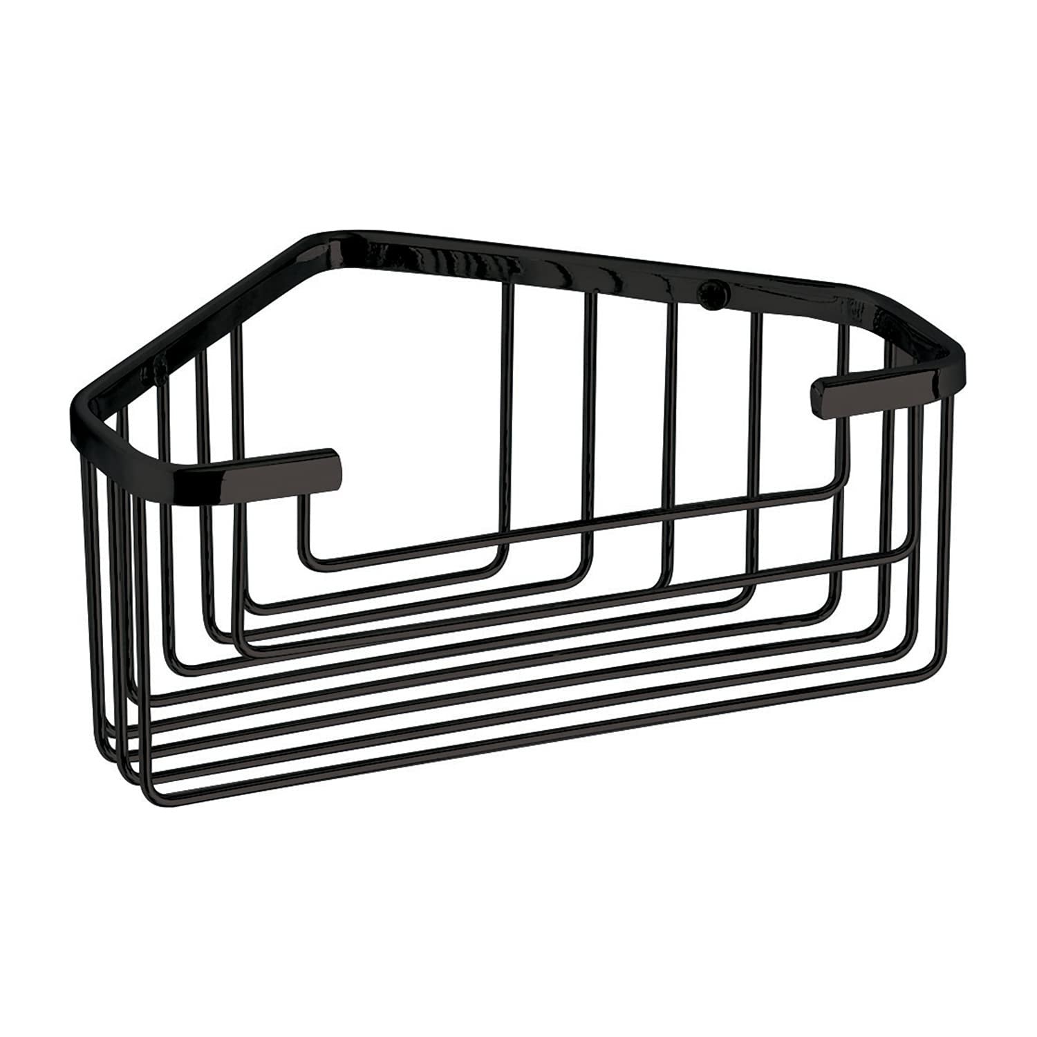 Gedy Smart Mensola Angolare A Griglia Doccia In Acciaio Inox Nero Opaco 20x8x15,1 Cm 2483-14