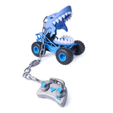 Monster Jam Camion RC Chomping Megalodon, Monster Truck Telecomandato in Scala 1:15 con 3 Modalità di Azione, Catena e Controller, Giocattoli per Ragazzi e Ragazze dai 4 Anni in su