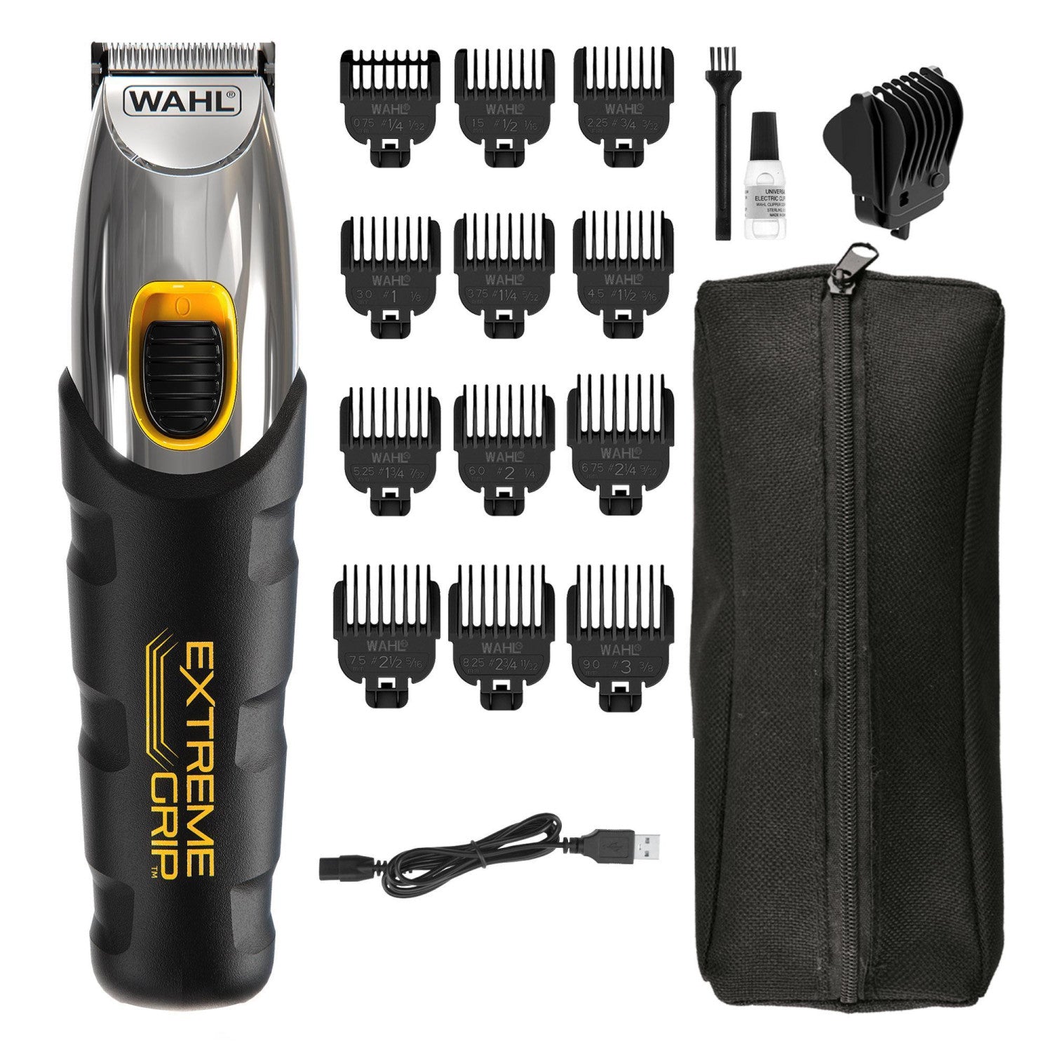 Wahl Extreme Grip CA/Batteria 1,1 cm Nero, Acciaio inox
