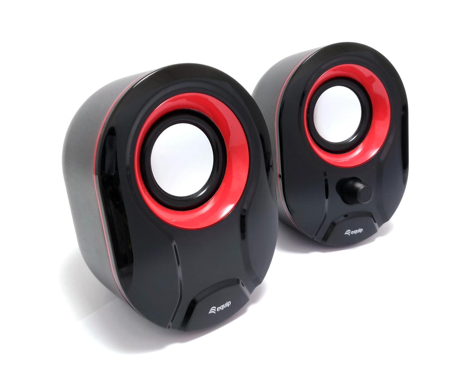 Equip 245332 Altoparlante Mini per PC e Portatile Cablato 6 W Nero Rosso