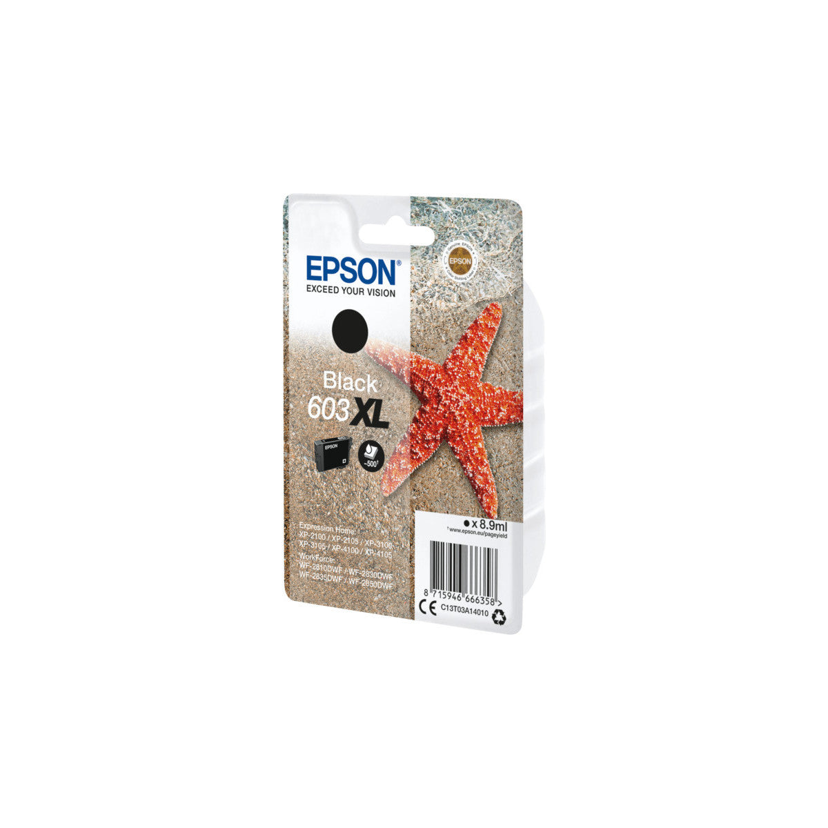 Cartuccia Compatibile Epson T603XL BK Nero 8.9ml 500 Pagine