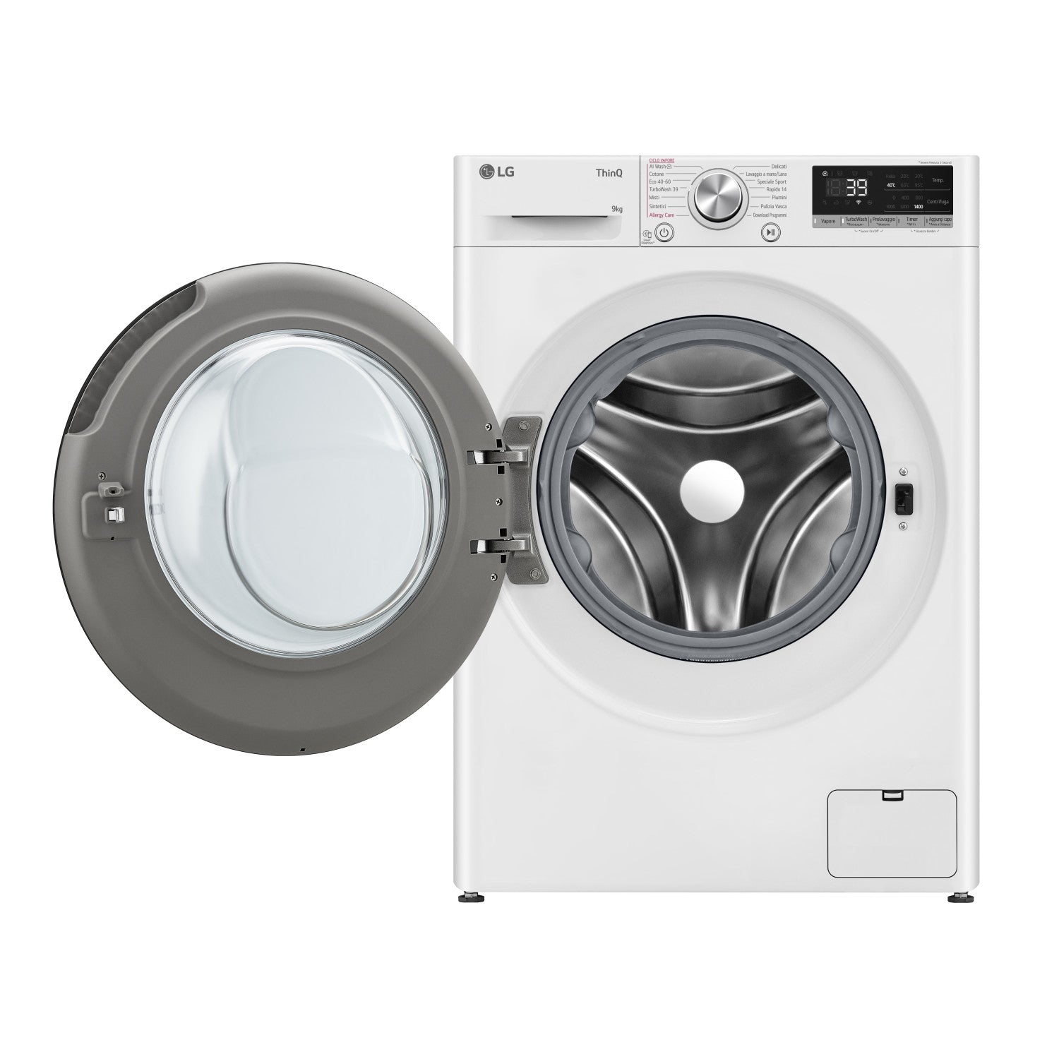 LG F4R709TAIDD Lavatrice 9kg AI DD, Classe A-10 , 1400 giri, Vapore, Wi-Fi