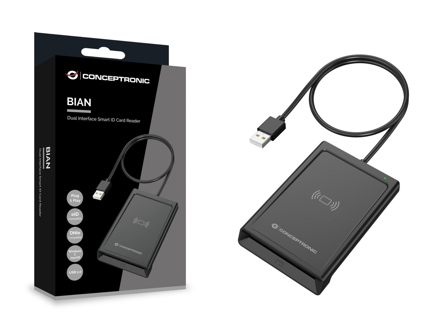 Conceptronic BIAN11B lettore di card readers Interno USB USB 2.0 Nero