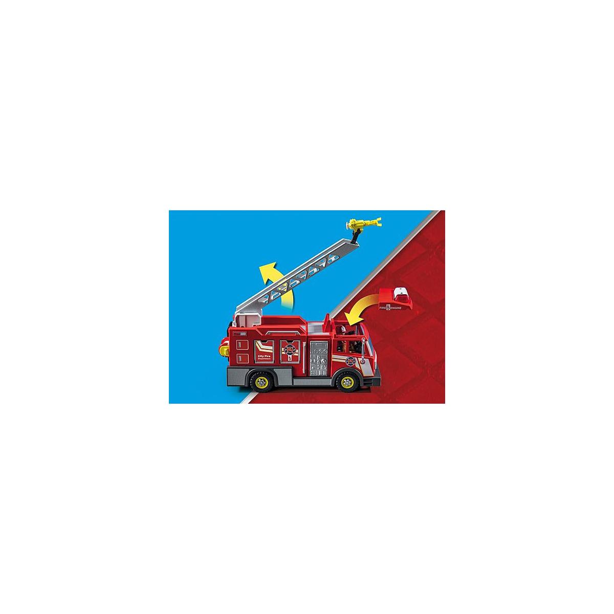 Playmobil 71233 City Action Fire Truck with Flashing Lights Camion Pompieri