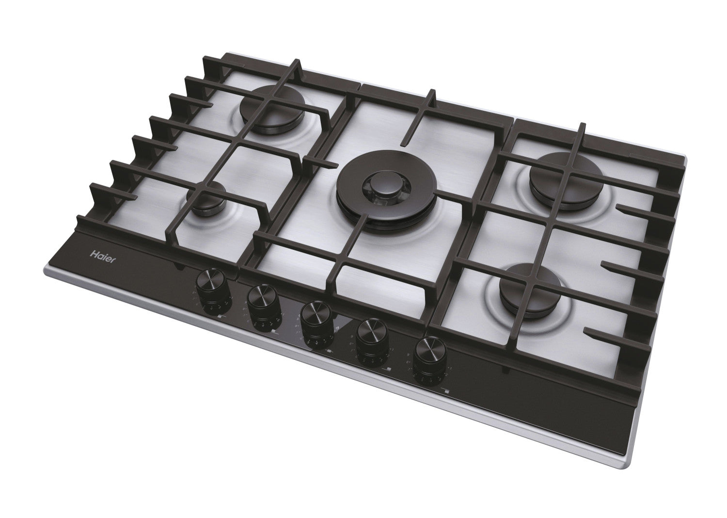 Haier Series 4 HAHG7W5XH Acciaio inox Da incasso 74.5 cm Gas 5 Fornelli