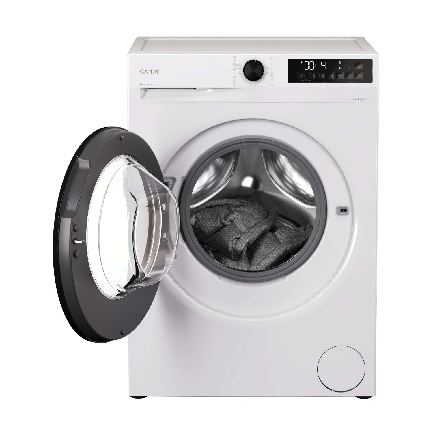 Candy ProWash 300, Lavasciuga Slim 8 5 KG, 10 più efficente della classe A, 1400 giri, Bianco, Inverter, Fresh Vapor, GWD 485SG6-S
