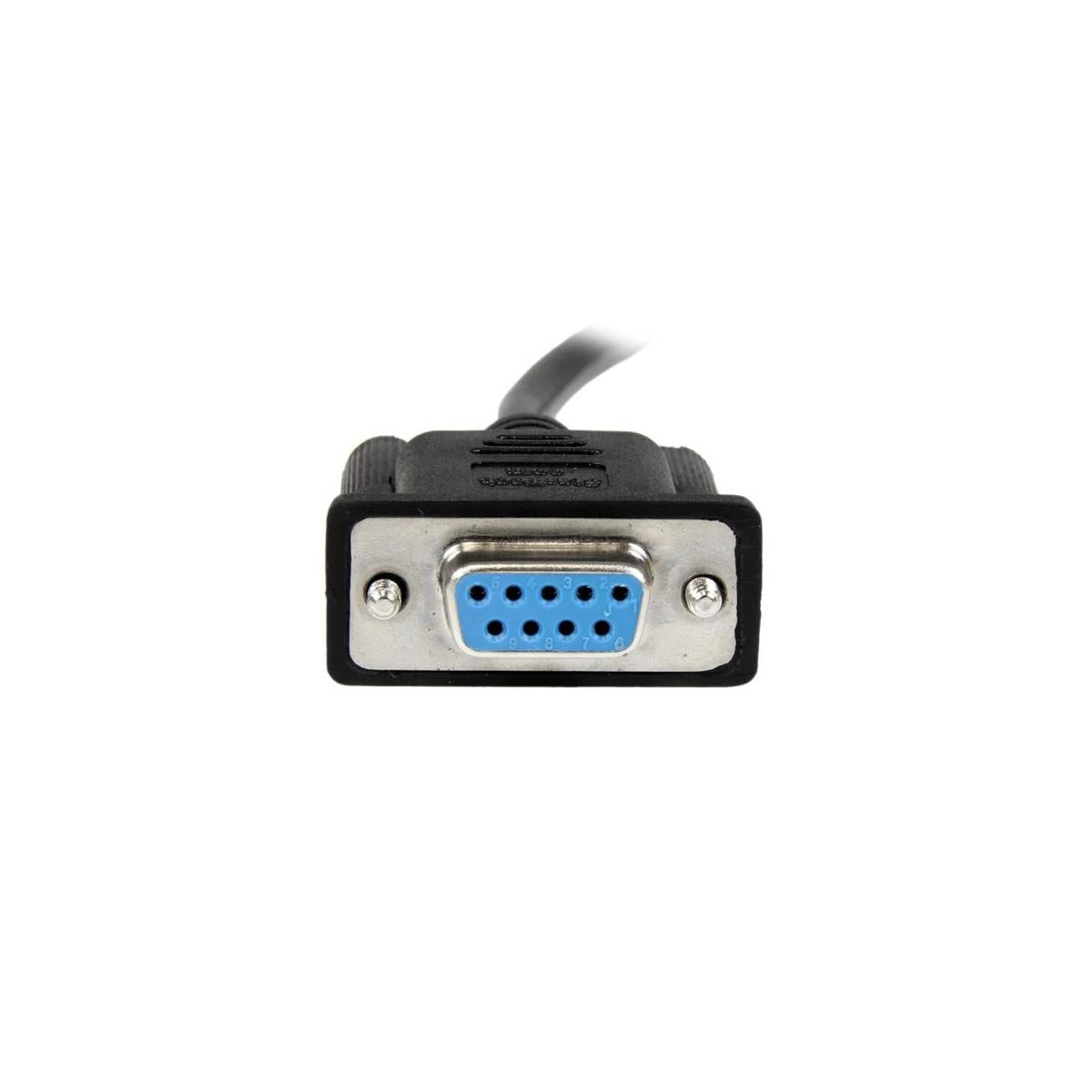 StarTech.com Cavo Seriale RS232 / DB9 Null Modem da 1m - nero Femmina/Femmina