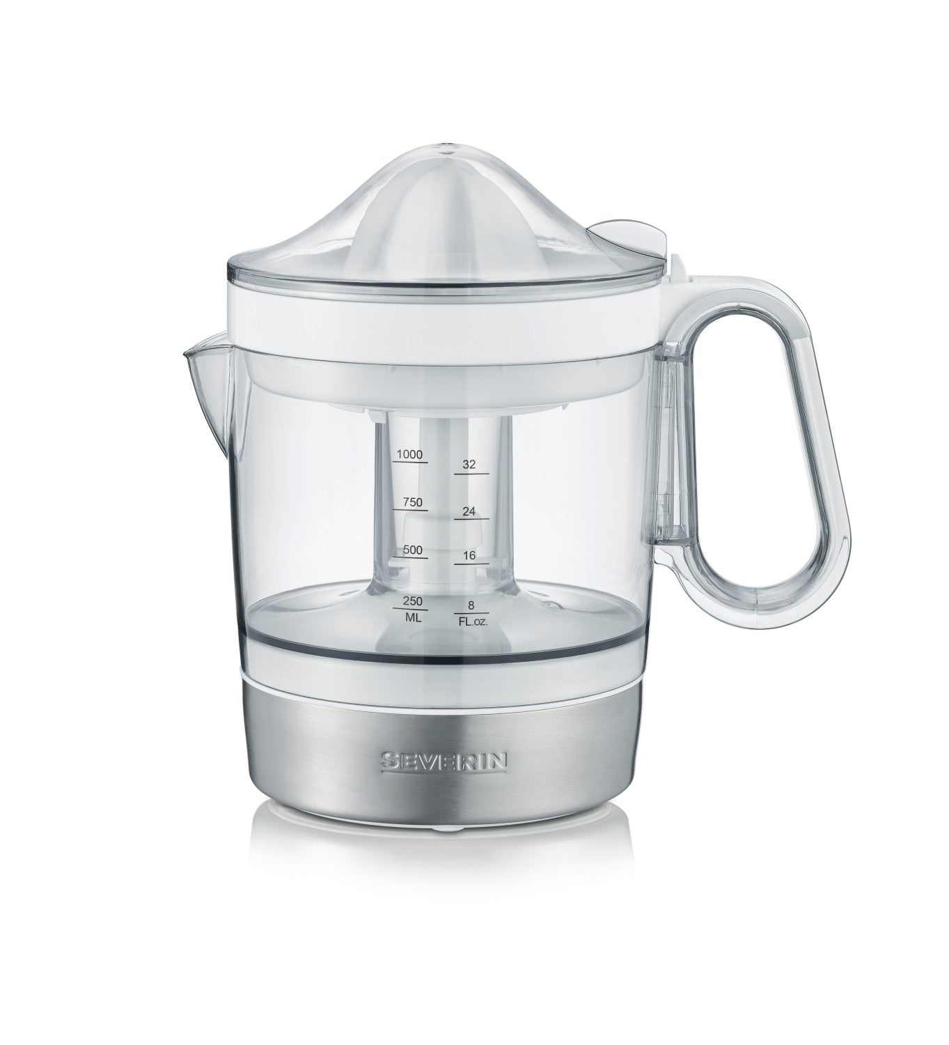 Severin CP 3535 spremiagrumi Spremiagrumi manuale 40 W Acciaio inox, Bianco
