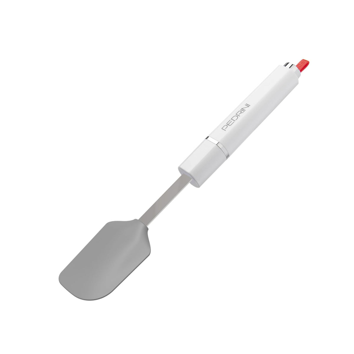 Pedrini Spatola Leccapentola in Silicone Lillo Stile, Grigio e Bianco, 30x4,5 cm