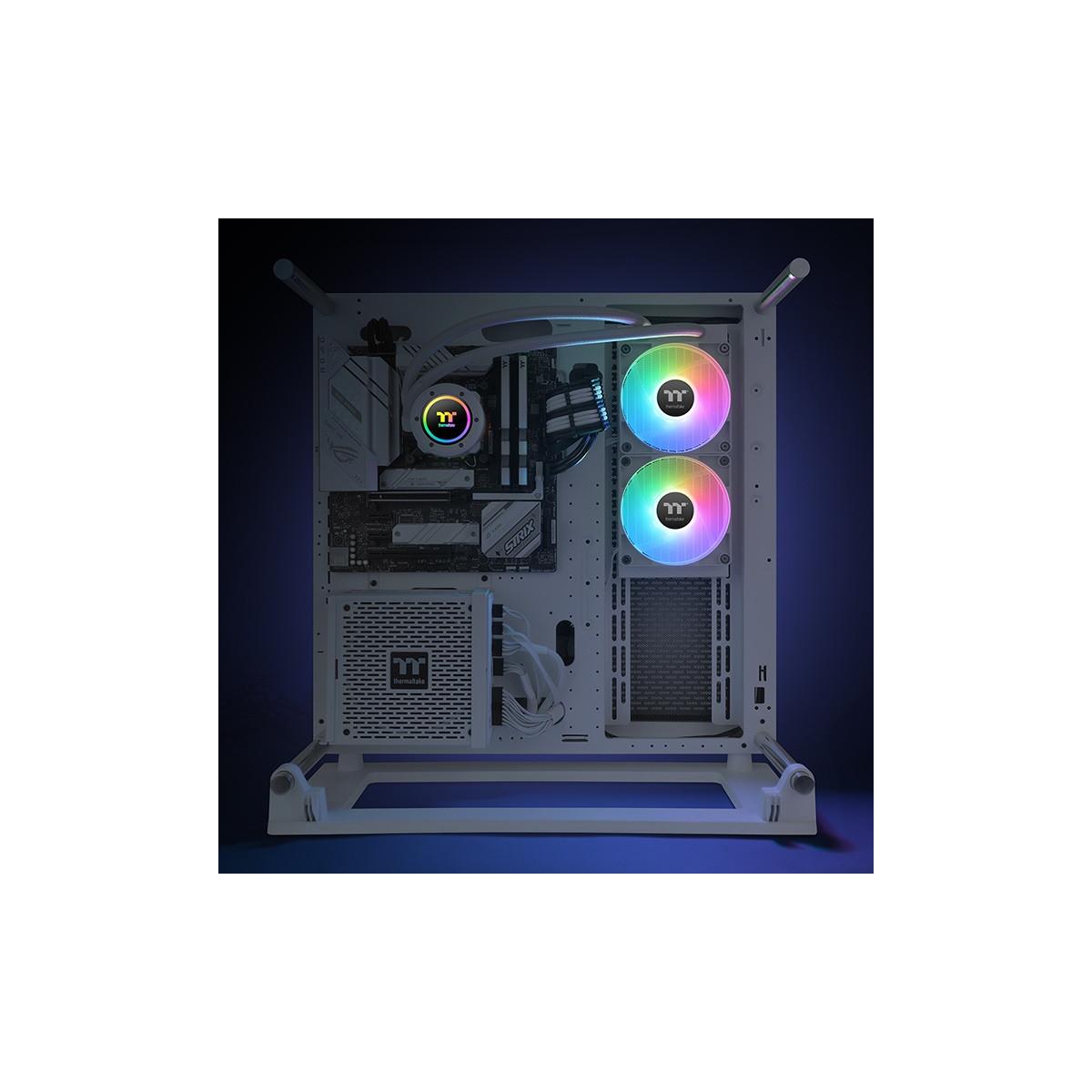 Thermaltake TH240 V2 ARGB Processore Liquid Cooling Kit 24 Cm 1 Pz Bianco