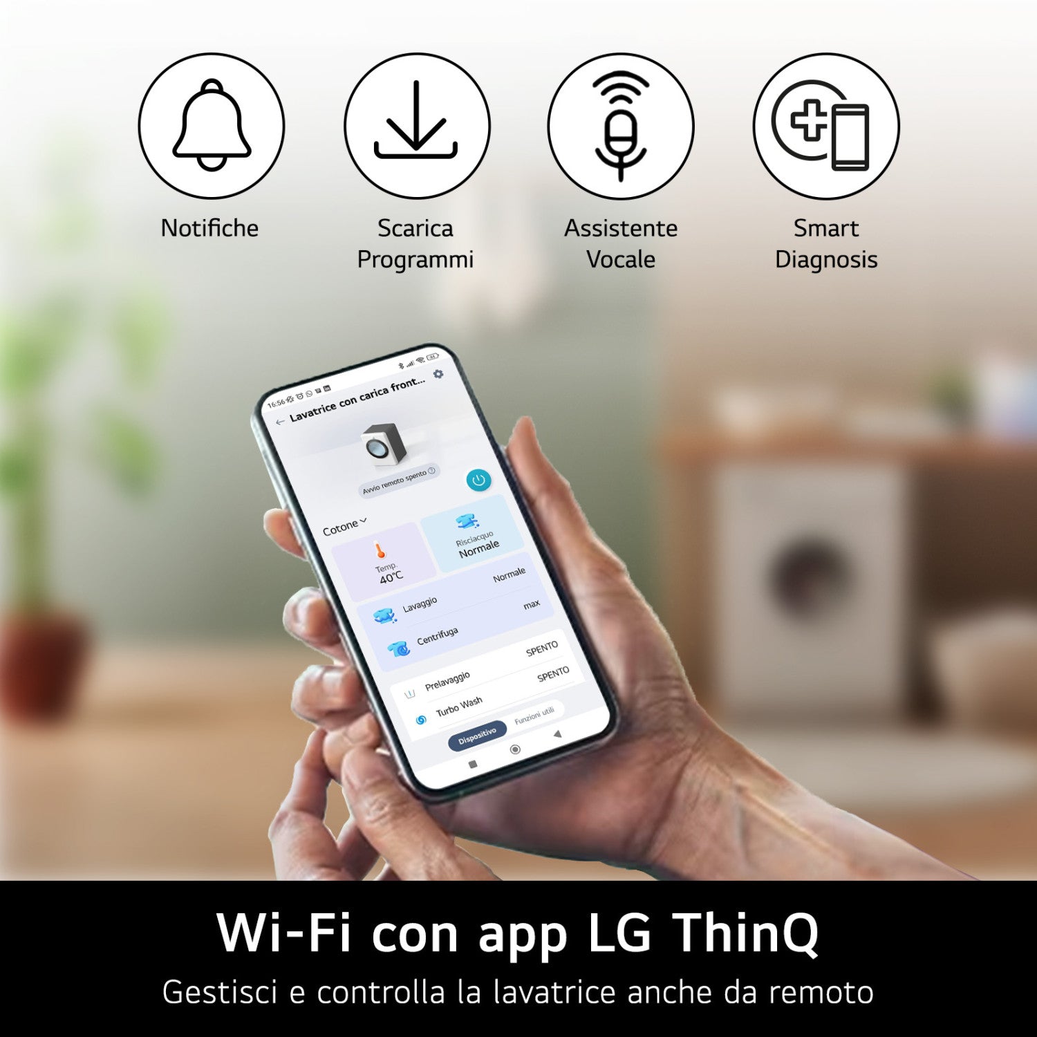 LG RNX5008TKB Asciugatrice Intelligente AI Dry 8 kg Classe B Bianco/Nero
