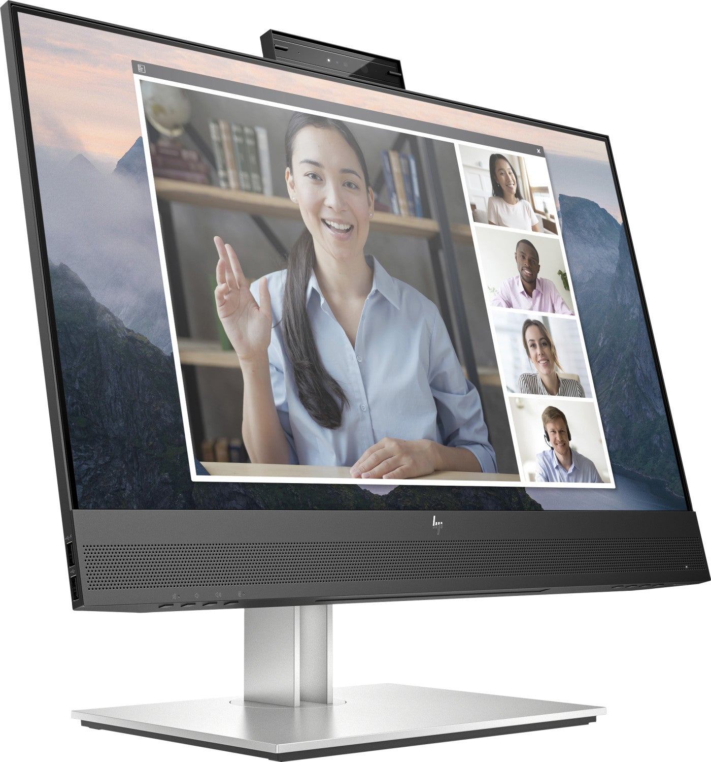 HP E24mv G4 FHD Conferencing Monitor Monitor PC 60,5 cm (23.8pollici) 1920 x 1080 Pixel Full HD Nero, Argento