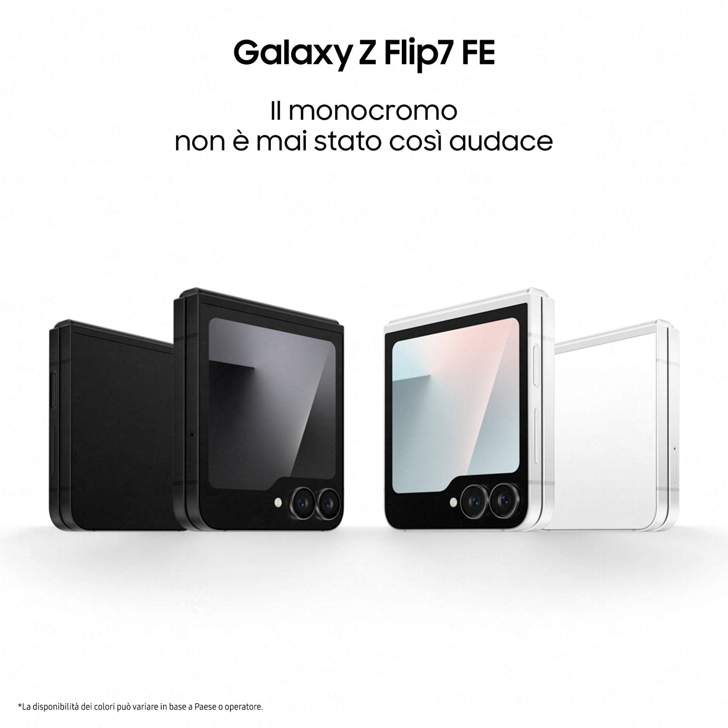 Samsung Galaxy Z Flip7 FE Smartphone AI, RAM 8GB, 128GB, Display 3,4pollici Super AMOLED/6,7pollici Dynamic AMOLED 2X, Fotocamera 50MP, Black