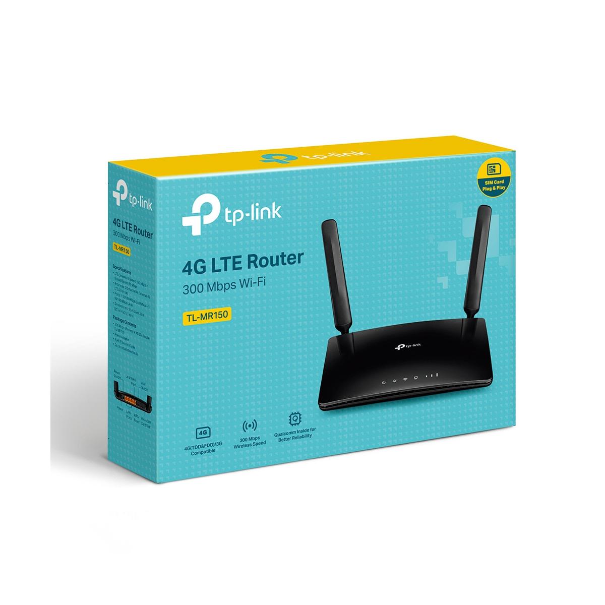 TP-Link TL-MR150 router wireless Fast Ethernet Banda singola (2.4 GHz) 4G Nero