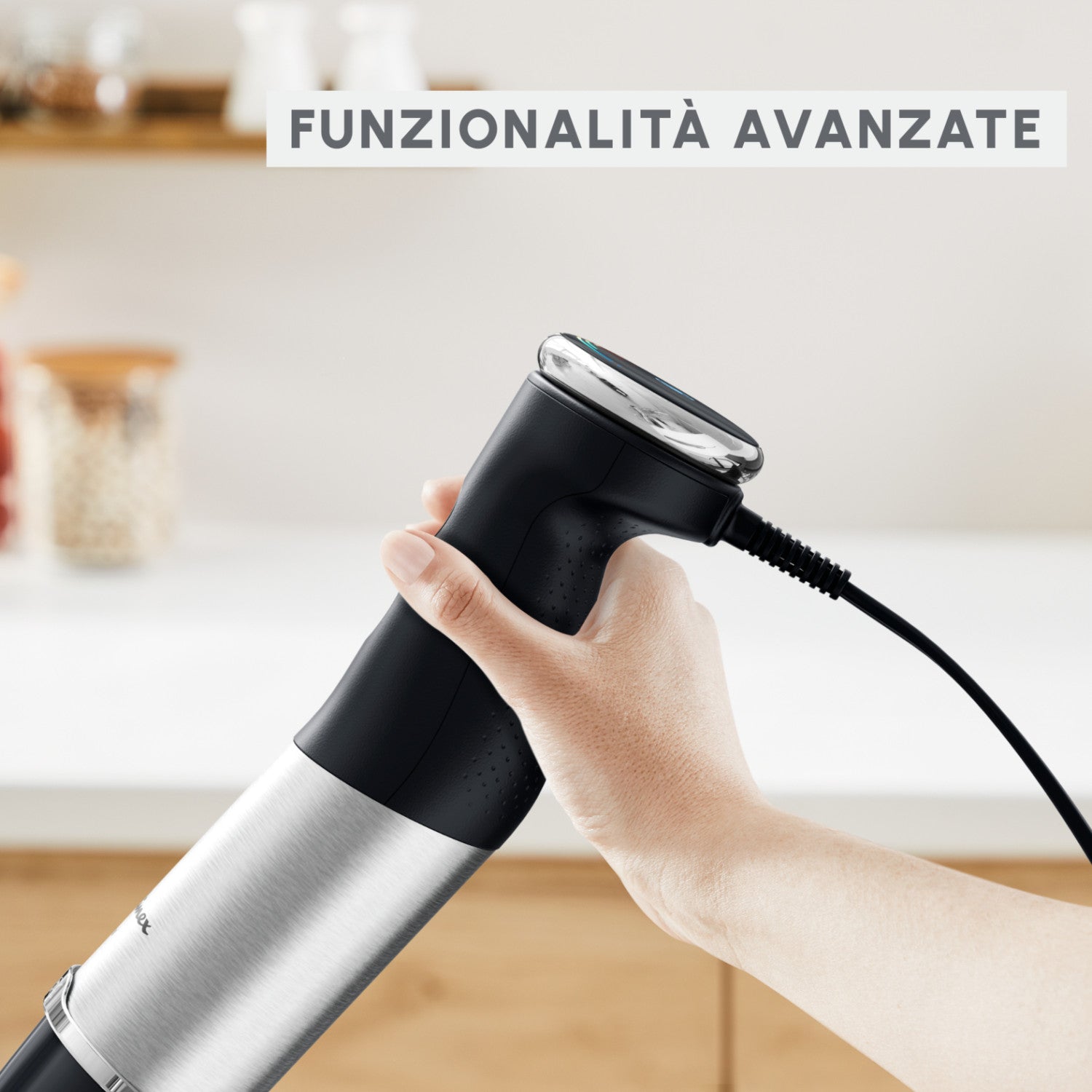 Moulinex DD6718 frullatore Frullatore ad immersione 1000 W Nero, Acciaio inox